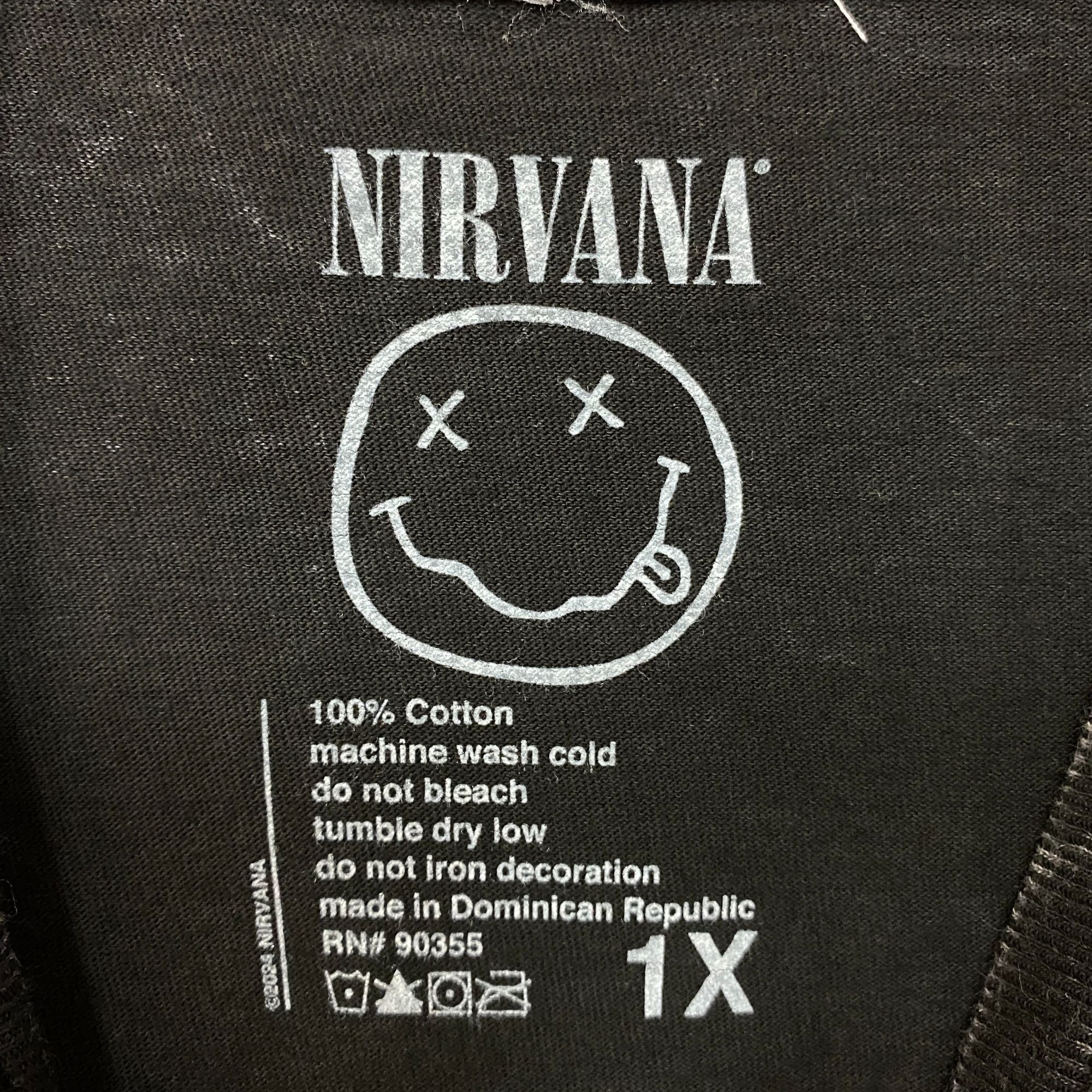Nirvana Nirvana Dead Smiley Face Logo Mineral Wash T-Shirt 1X Size US XL / EU 56 / 4 - 4 Thumbnail