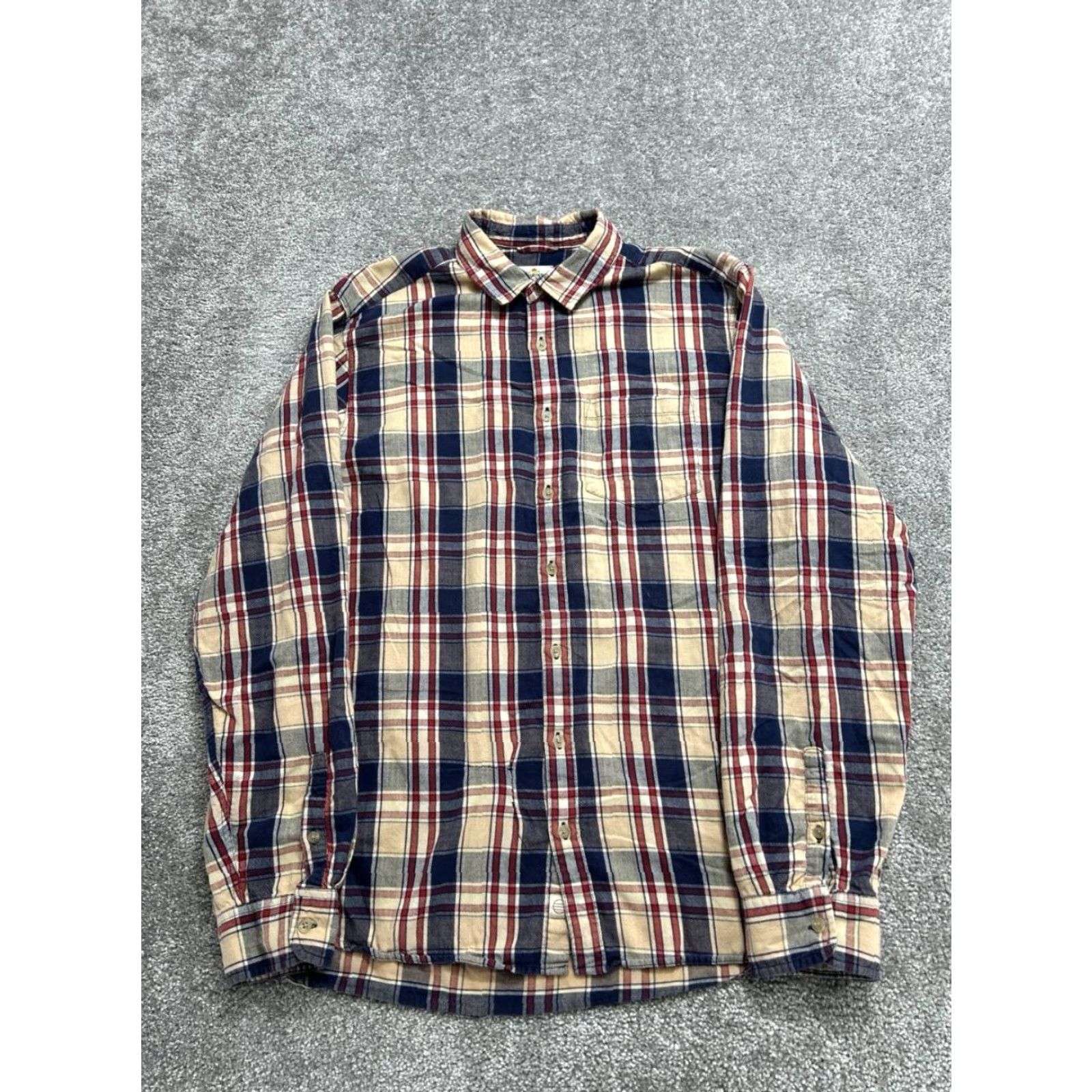 Marine Layer Marine Layer Shirt XL Multicolor Plaid Flannel Cotton Pleated Button Up Breathable Easy Care Pockets Casual Travel Modern Mens Size US XL / EU 56 / 4 - 2 Thumbnail