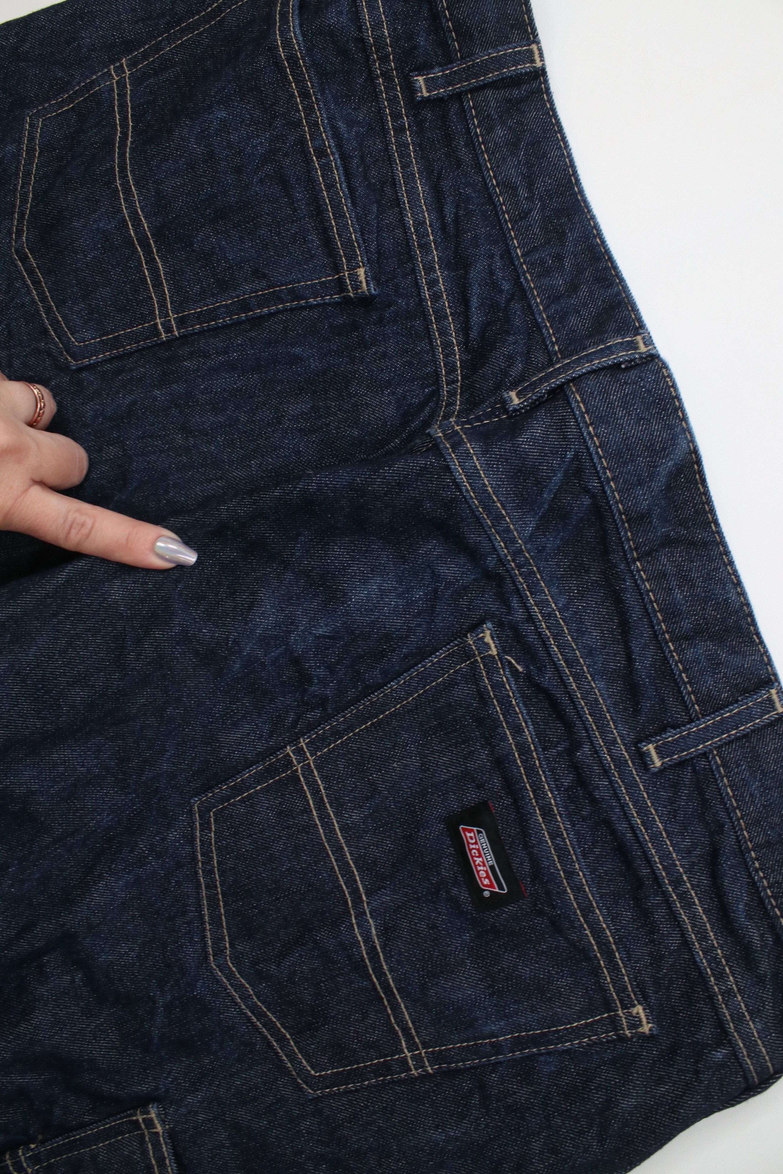Dickies Vintage Y2K Dickies Fit Dungaree Denim Jean Shorts Jorts Size US 40 / EU 56 - 13 Thumbnail