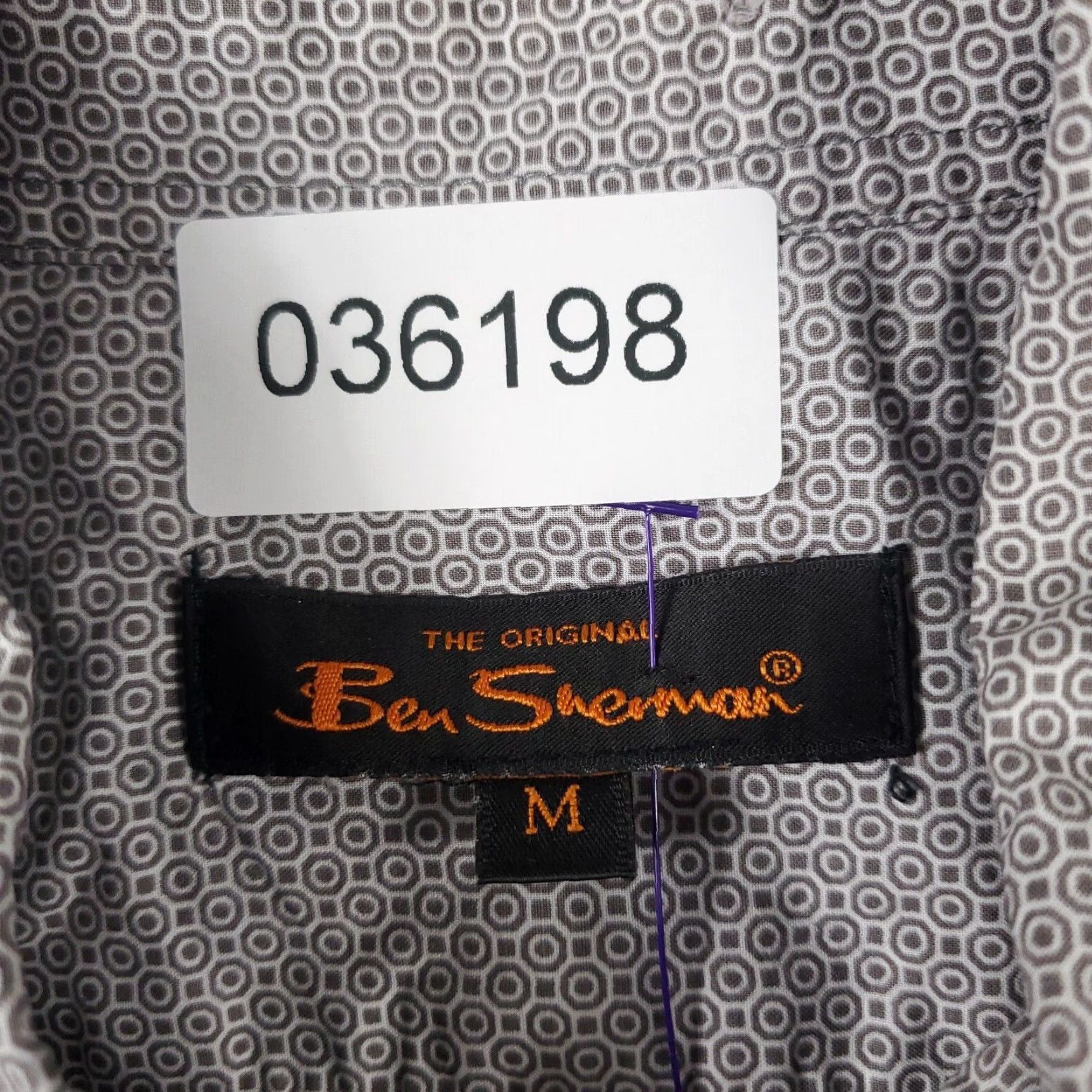Ben Sherman Ben Sherman Men's Medium Brown Geometric Button-Up Shirt Short Sleeve Casual Modern Size US M / EU 48-50 / 2 - 7 Thumbnail