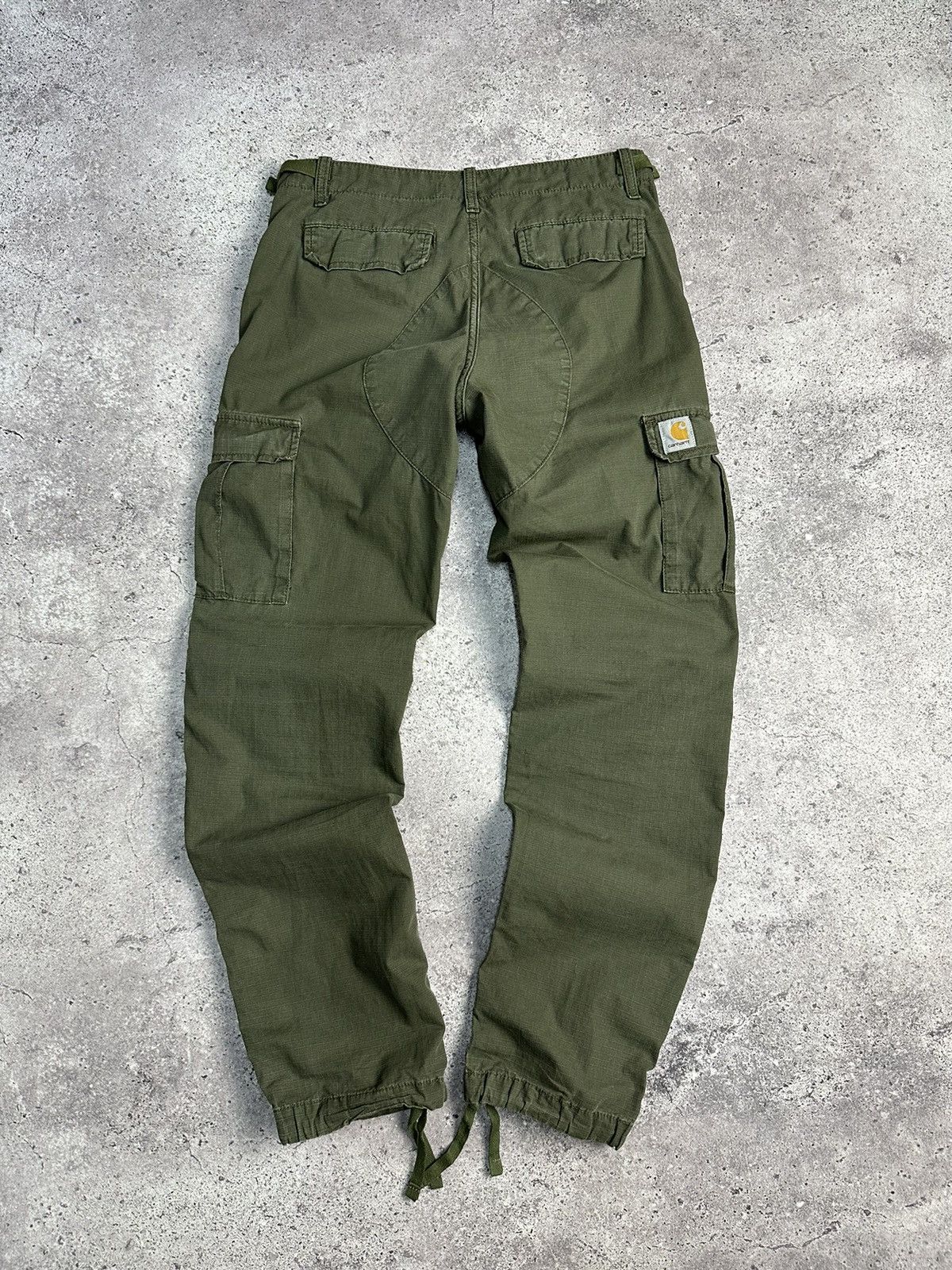 Vintage Carhartt Cargo Distressed Pants Faded Khaki Y2K