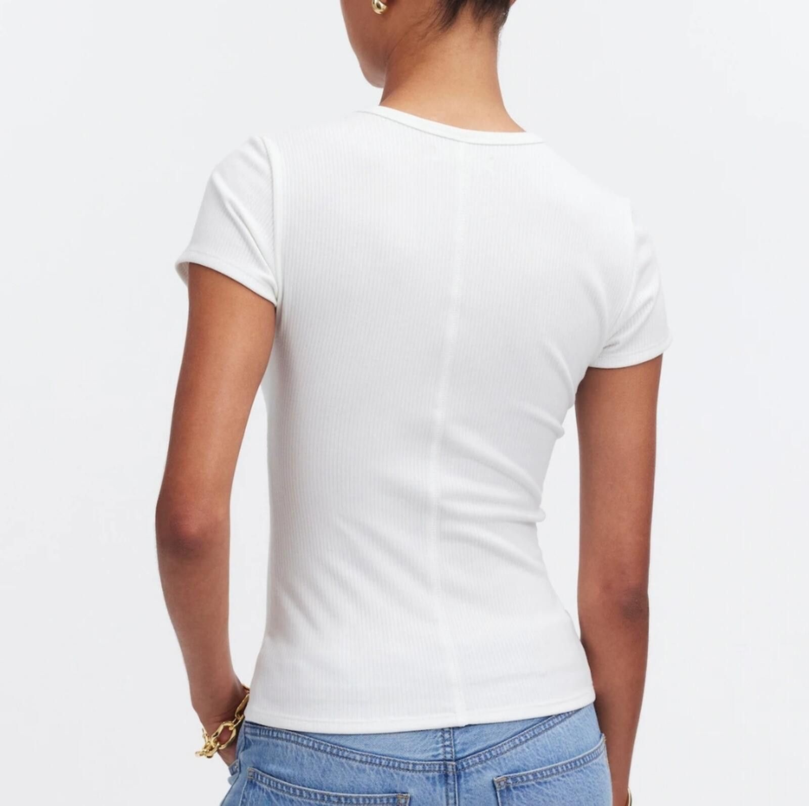 Madewell Madewell Drapey Rib Tee S Size S / US 4 / IT 40 - 2 Thumbnail