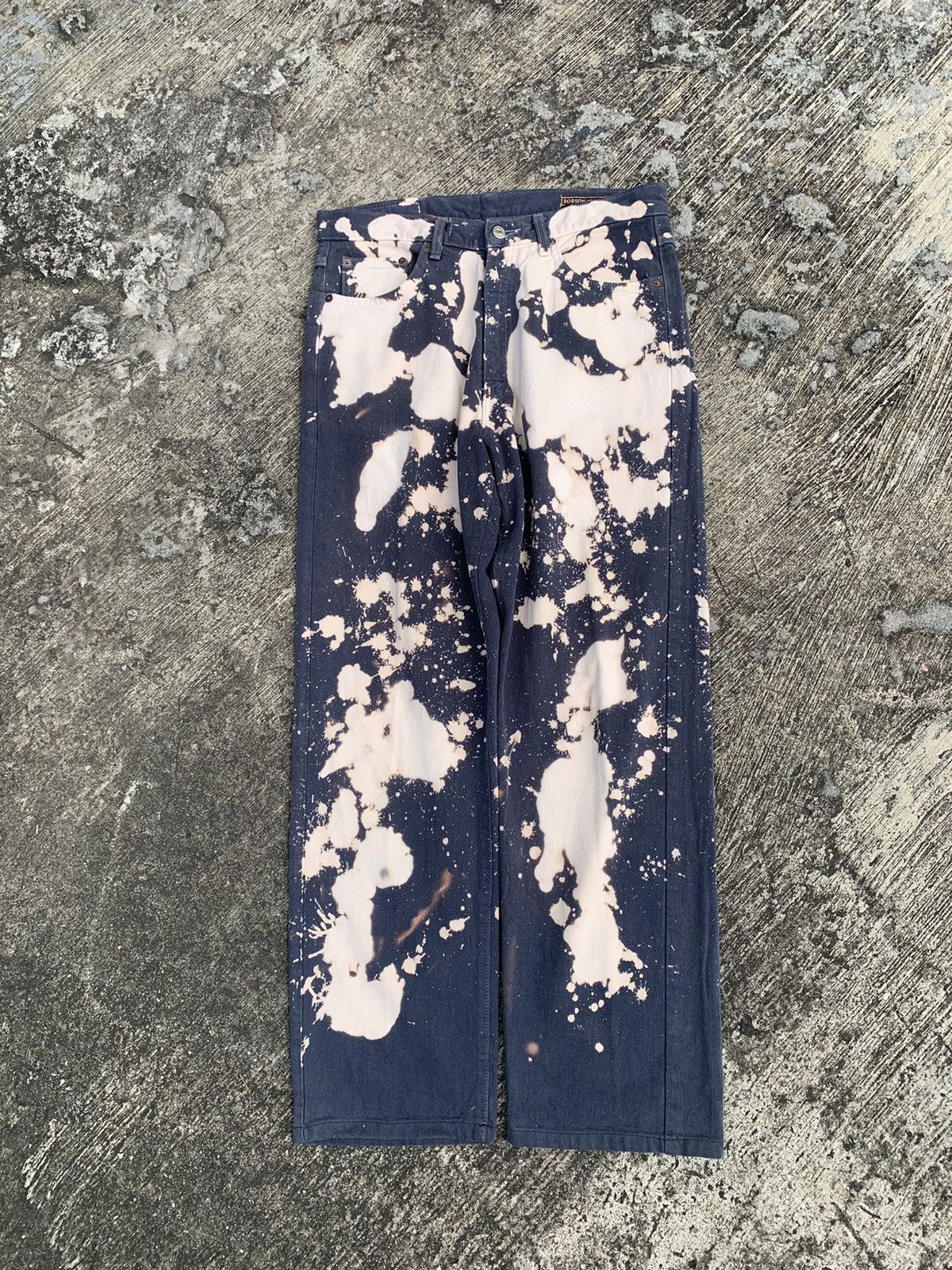 Le Grande Bleu (L.G.B.) Rare 🔥 Bobson tie dye jeans Size US 33 - 2 Thumbnail