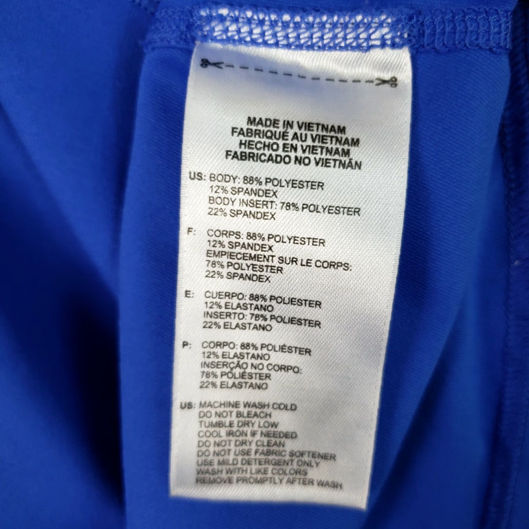 Adidas adidas Womens 1/4 Zip Pullover Shirt L Blue Long Sleeve Thumbholes Size L / US 10 / IT 46 - 7 Thumbnail