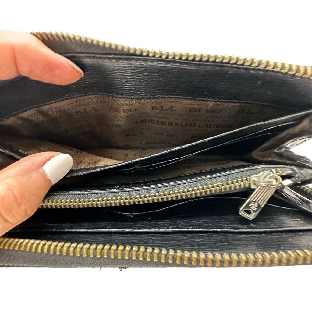 Lauren Ralph Lauren Vintage Ralph Lauren Sloan Street Zip Black Leather Wallet Size ONE SIZE - 10 Thumbnail