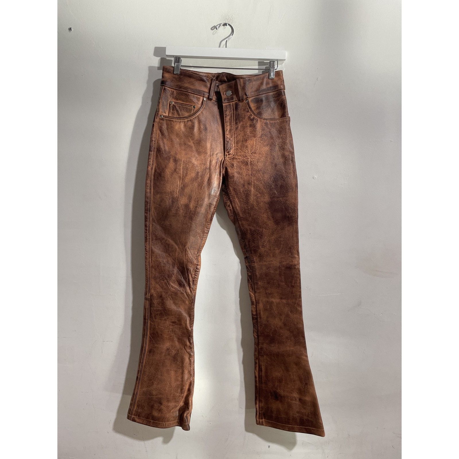 NYRVA NYRVA LEATHER BOOTCUT PANT SIZE 30 NEW Size US 30 / EU 46 - 1 Thumbnail