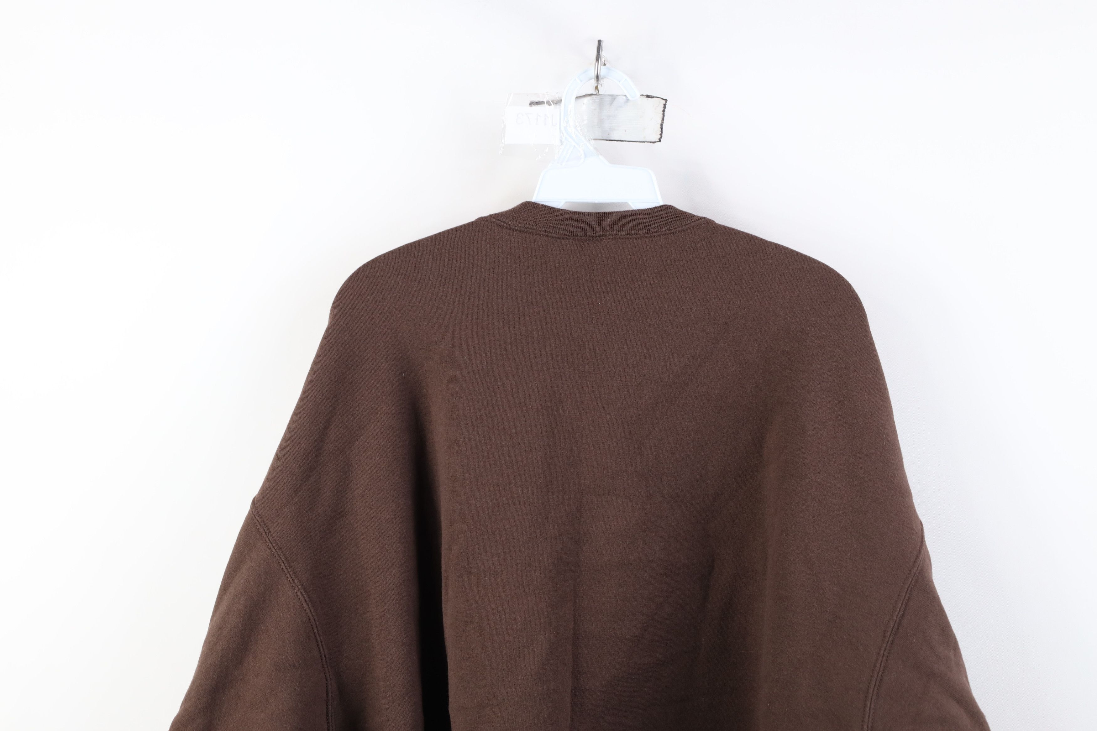 Vintage Vintage 90s Y2K Streetwear Crewneck Sweatshirt Chocolate Size US XXL / EU 58 / 5 - 7 Thumbnail