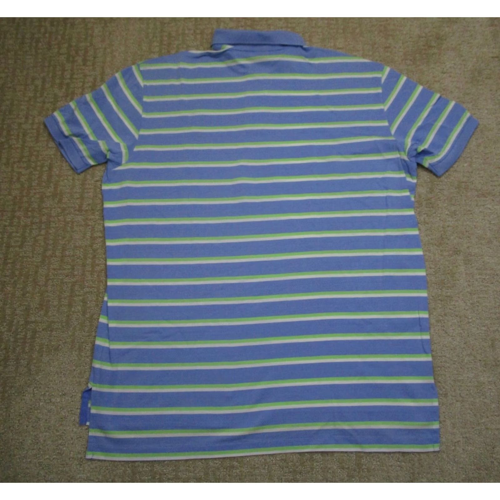 Polo Ralph Lauren Ralph Lauren Polo Shirt Men Large Blue Striped Short Sleeve Pima Cotton Pony Size US L / EU 52-54 / 3 - 3 Thumbnail