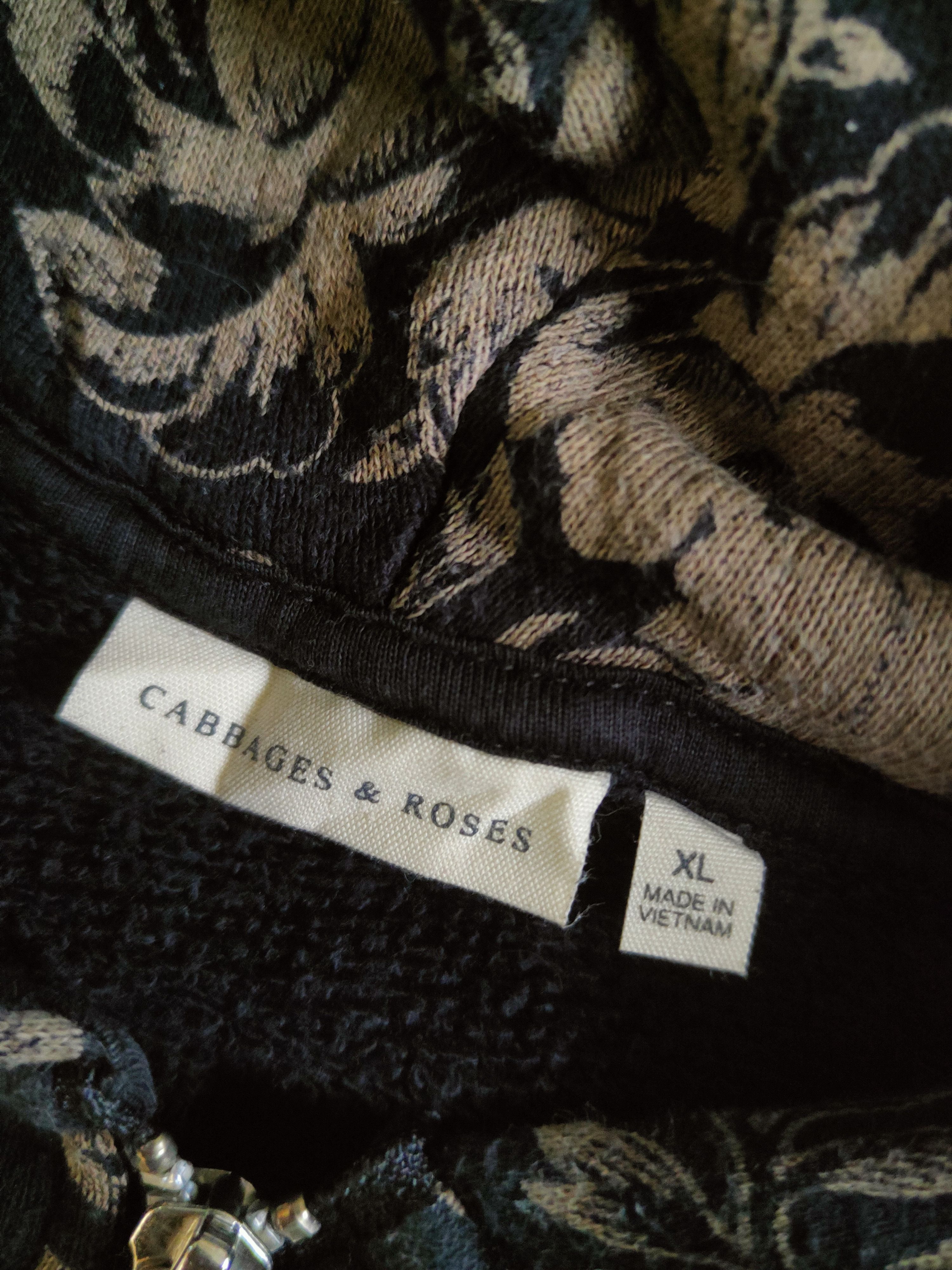 Uniqlo COLLAB🔥Uniqlo❌Cabbages &Roses Black Beige Hoodie Sweater Size XL / US 12-14 / IT 48-50 - 12 Thumbnail