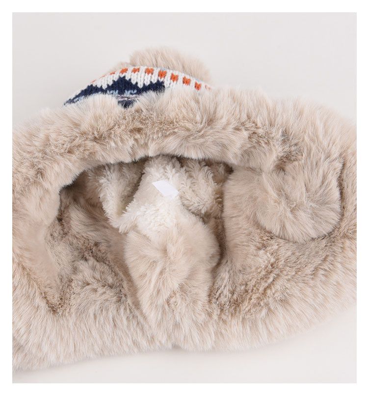 Japanese Brand Winter Plush Beanie Hat Size ONE SIZE - 4 Thumbnail