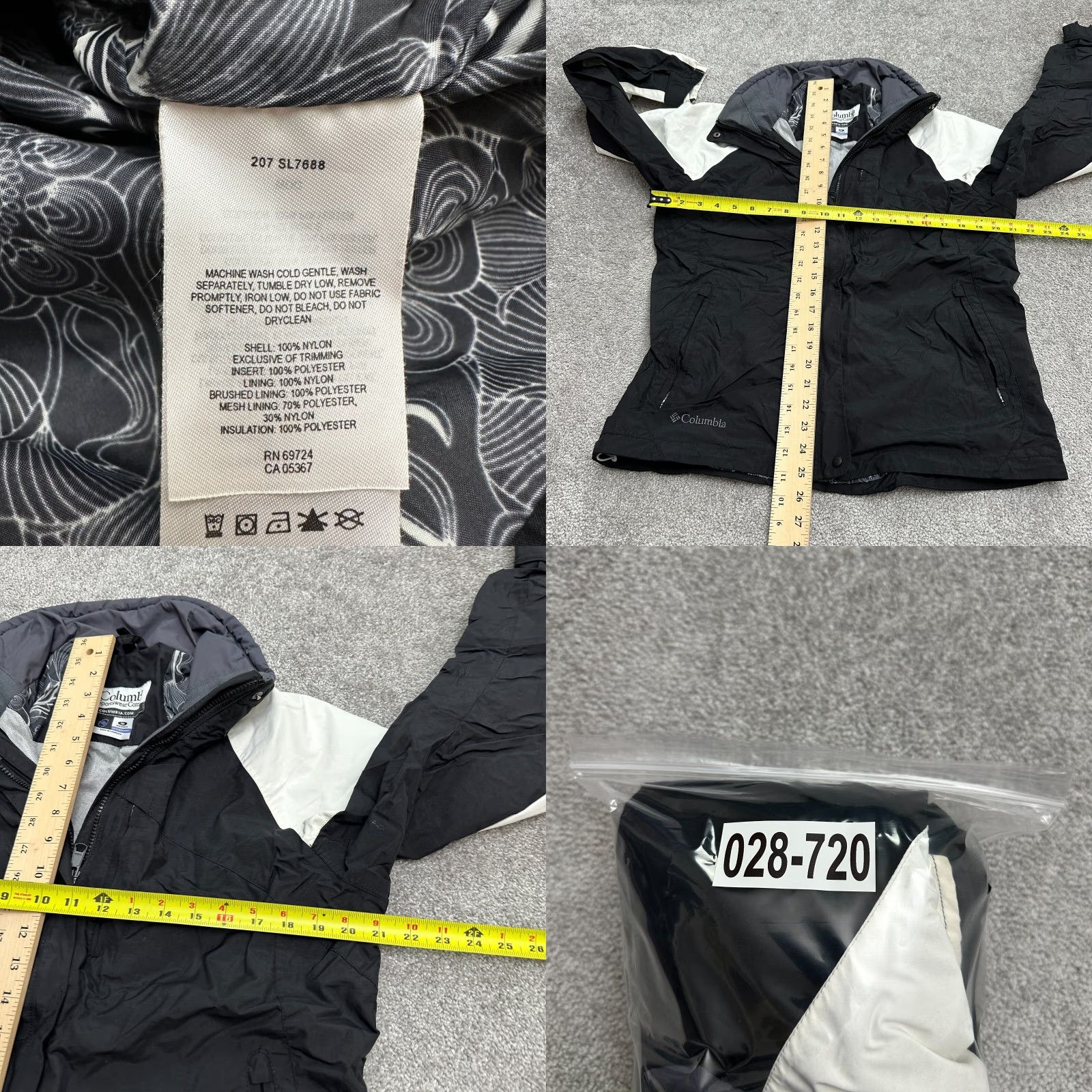 Vintage Columbia Bugaboo Utility Windbreaker Jacket Womens M Black Purple Full Zip Wearable All Seasons Outdoor Sports Backpacking Ready Jacket Size M / US 6-8 / IT 42-44 - 10 Thumbnail
