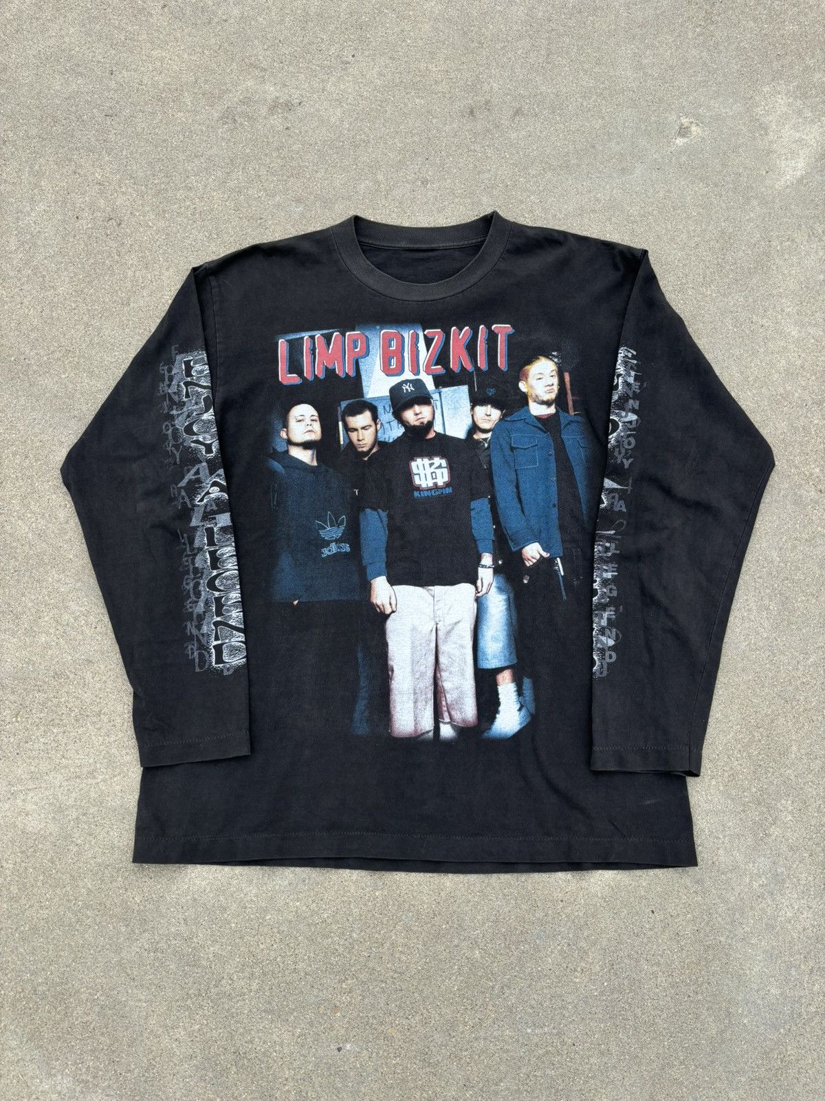 Band Tees RARE Vintage 90s Limp Bizkit Enjoy A Legend LS Band T Shirt Size US L / EU 52-54 / 3 - 1 Thumbnail