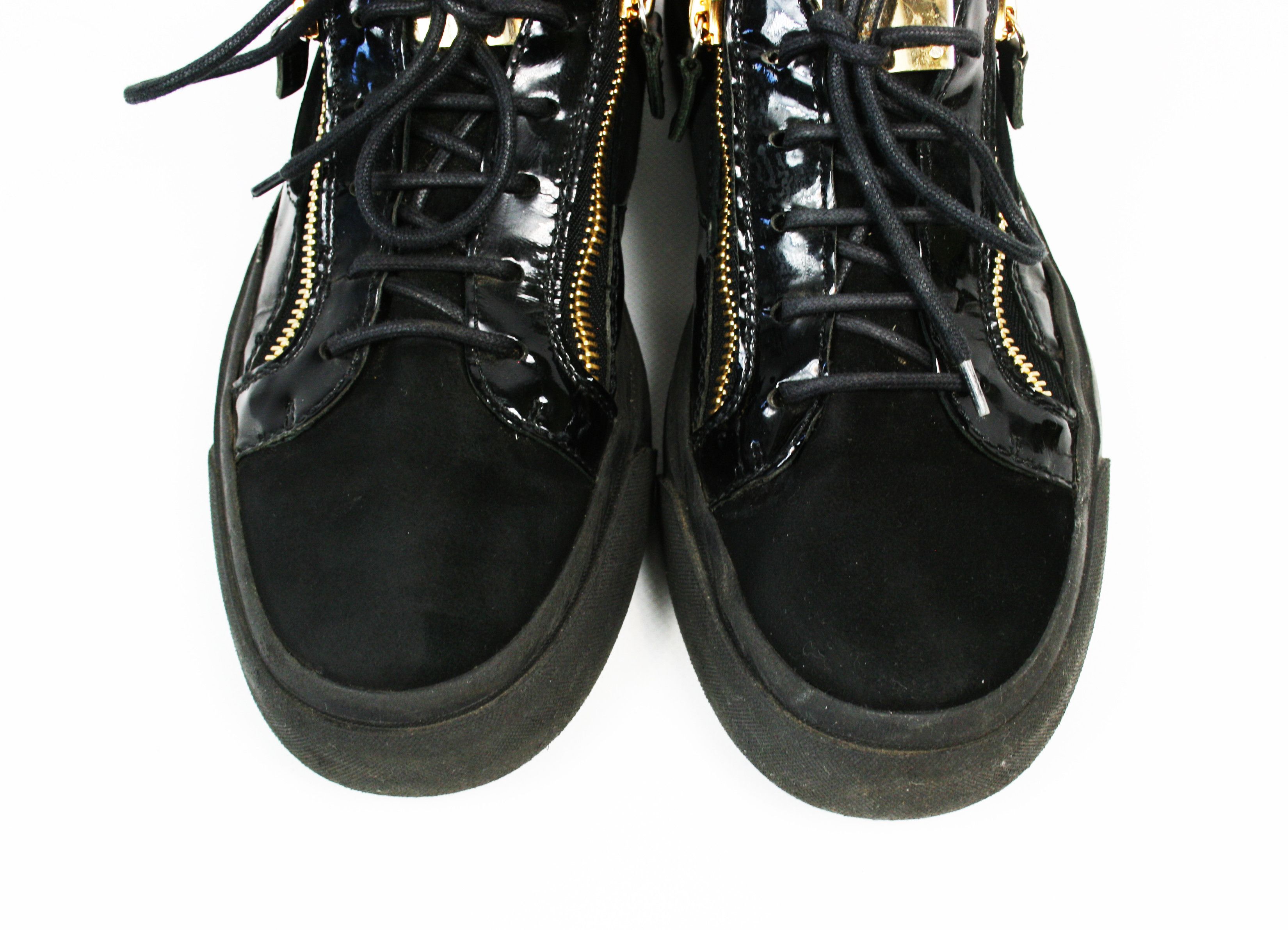 Giuseppe Zanotti May London Zippers Suede Leather Low Sneakers Size US 11 / EU 44 - 4 Thumbnail