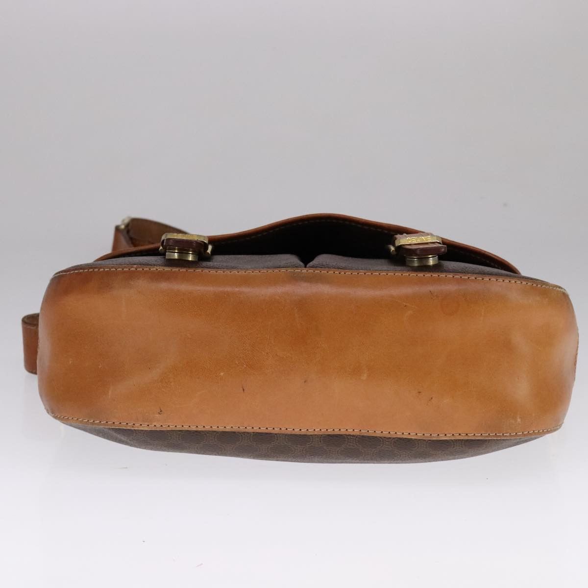 Celine CELINE Macadam Canvas Shoulder Bag Pvc Leather Gold Brown Size ONE SIZE - 5 Thumbnail