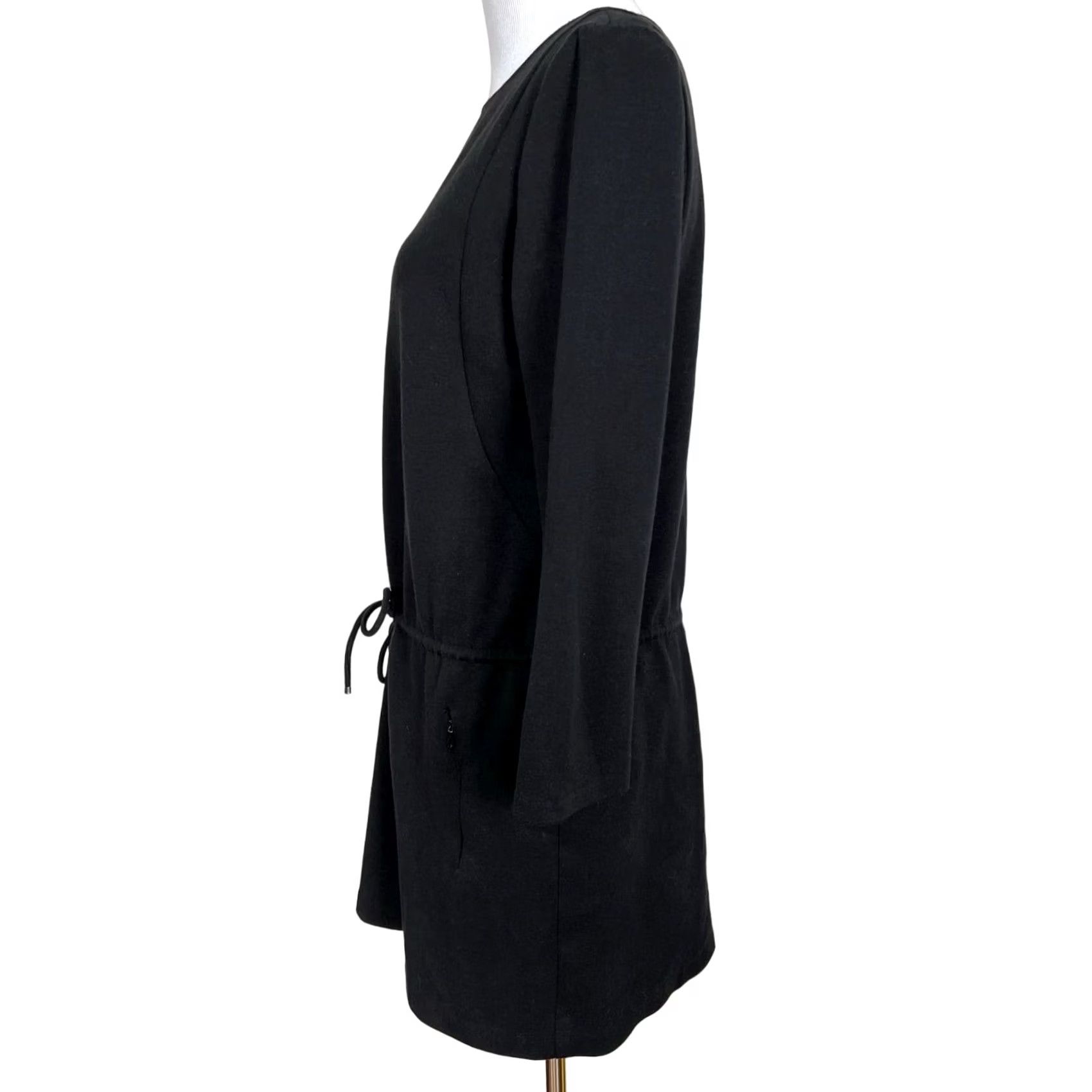 Elie Tahari VINTAGE Elie Tahari Black Dress Long Sleeve Drawstring Pockets Womens S Dress Casual Shift Size S / US 4 / IT 40 - 3 Thumbnail