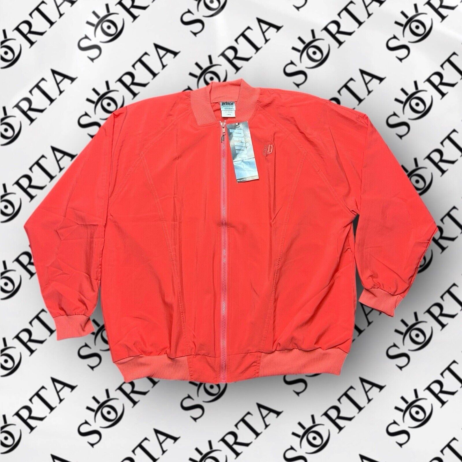 Prince VTG 1993 Prince Tennis Salmon Pink Zip Up Windbreaker NWT Size L / US 10 / IT 46 - 1 Thumbnail
