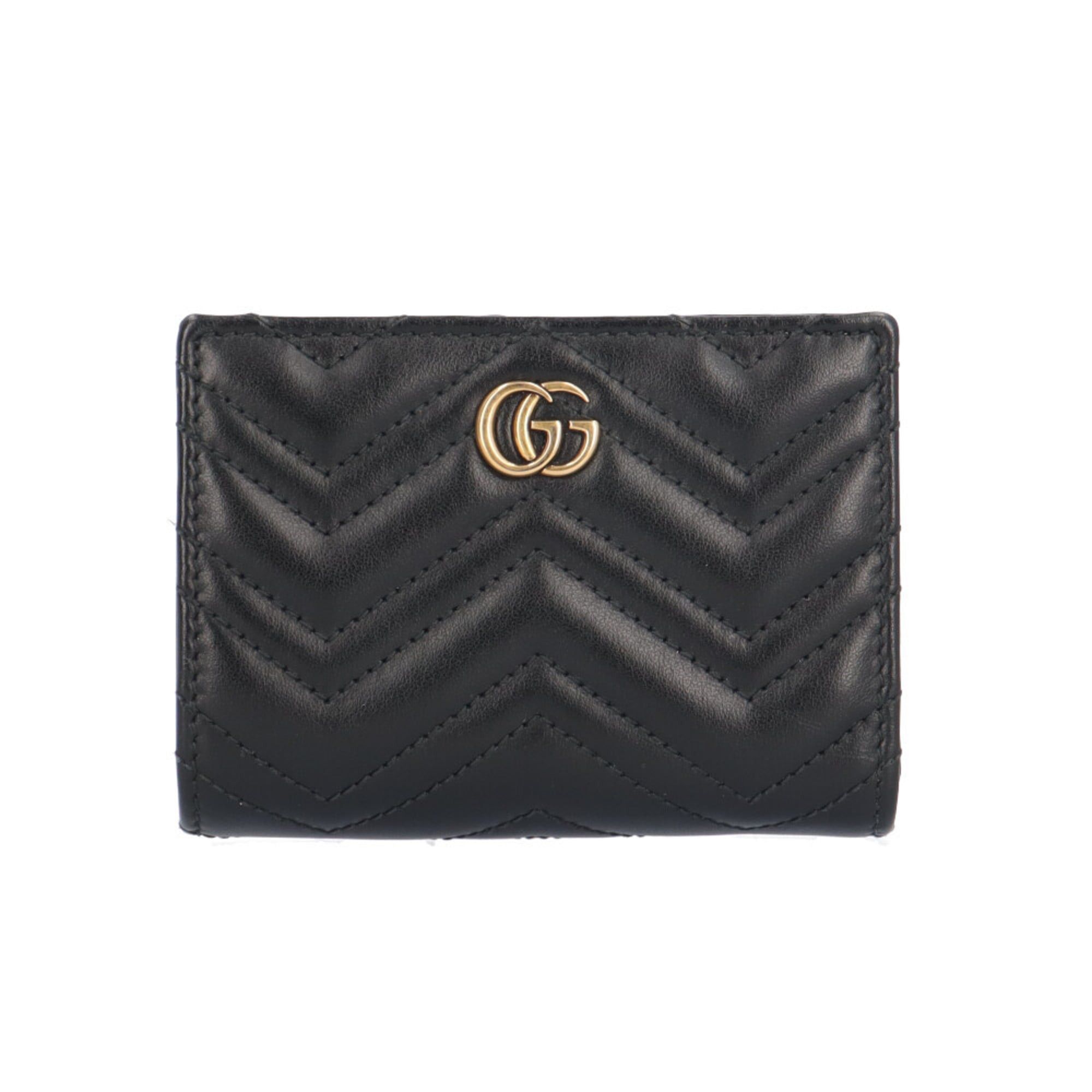 Gucci Gucci GG Marmont Bi-fold Wallet, Leather, 773427, Women's, Pre-owned. Size ONE SIZE - 1 Thumbnail
