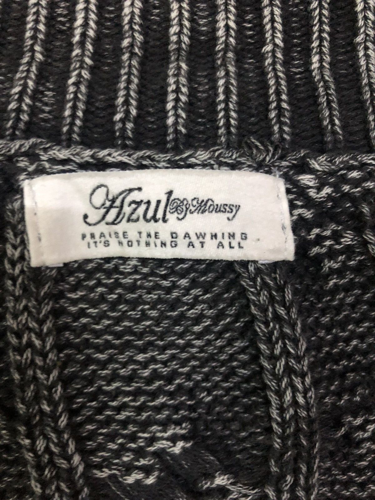 If Six Was Nine × MOUSSY Moussy Cable Knit Poncho Cardigan Size L / US 10 / IT 46 - 3 Thumbnail