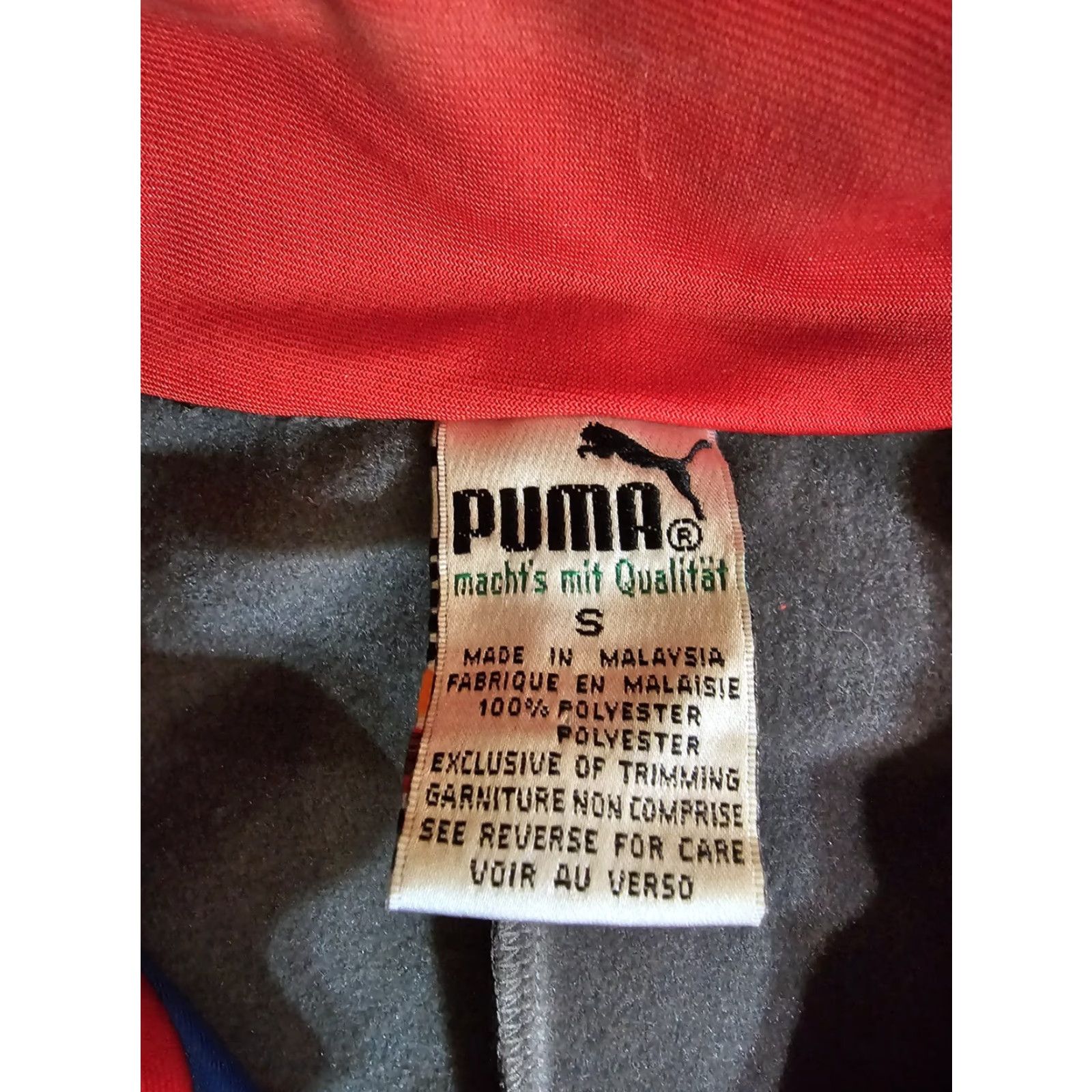 Puma VINTAGE PUMA Jacket Sports Track Style Full Zip Mens S Red White & Blue Geometric Logo Zipper Windbreaker 90s Theme Casual Size US S / EU 44-46 / 1 - 5 Thumbnail