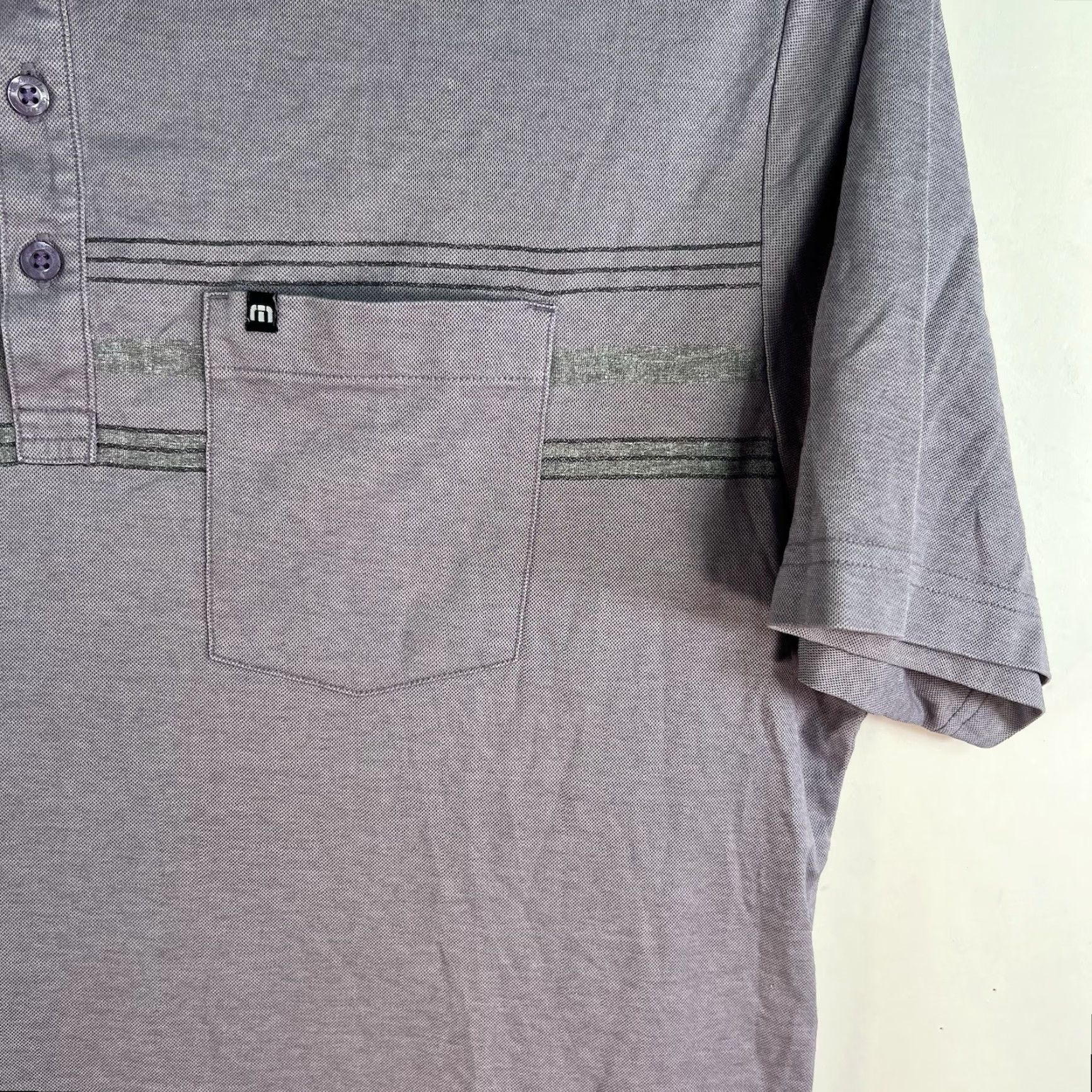TravisMathew Travis Matthew Shirt Polo Men’s XL Teal Mauve Purple Striped Short Sleeve Size US XL / EU 56 / 4 - 3 Thumbnail