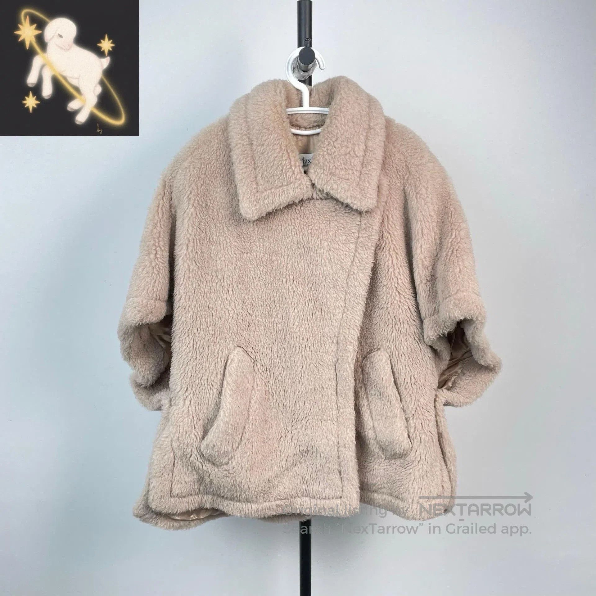 Max Mara Maxmara Beige Teddy Alpaca Coat. Size M / US 6-8 / IT 42-44 - 1 Thumbnail
