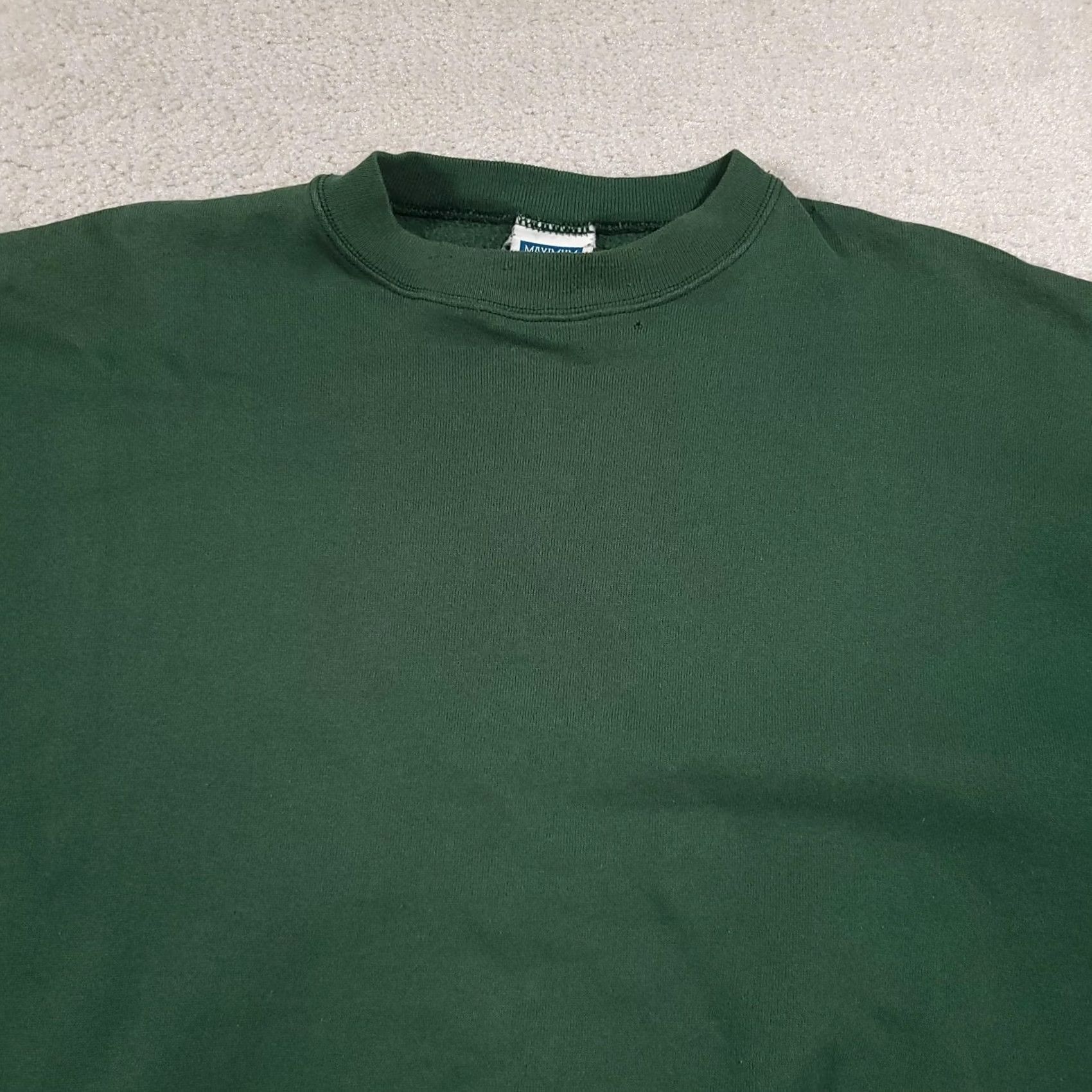 Vintage VINTAGE Maximum Sweats Sweatshirt Mens XL Green Crewneck Pullover Cotton Blend 50/50 Solid Fleece Size US XL / EU 56 / 4 - 3 Thumbnail