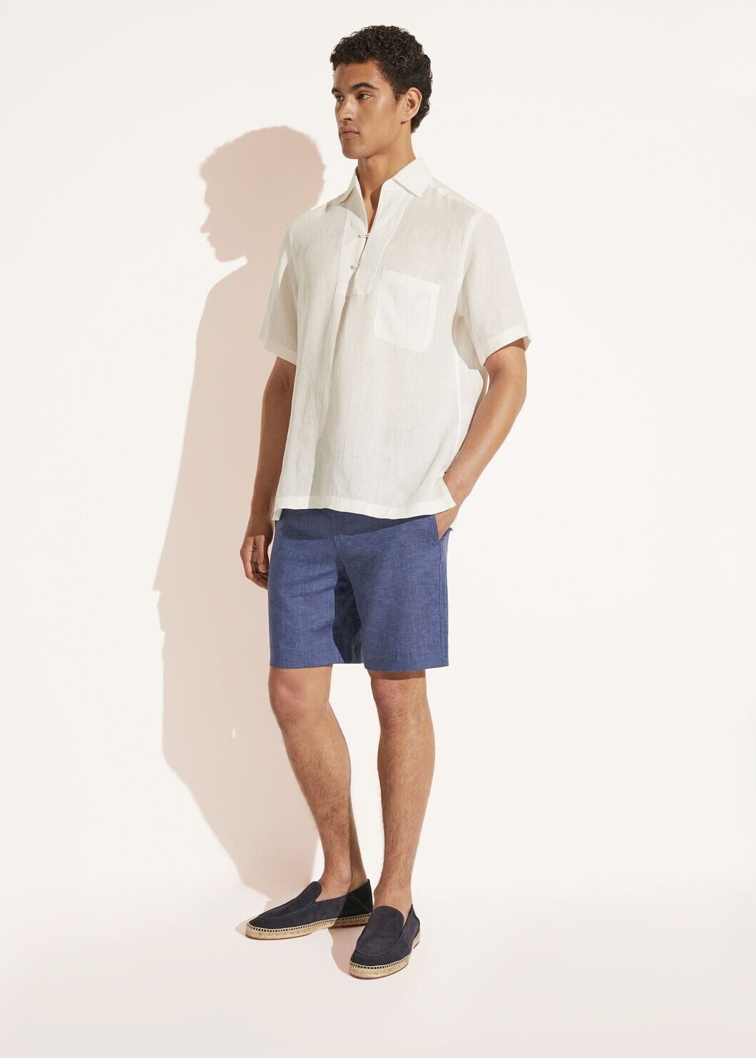 Loro Piana o1w1db10725 FAM2486 Flat Bermuda Short in Blue Size US 36 / EU 52 - 2 Thumbnail