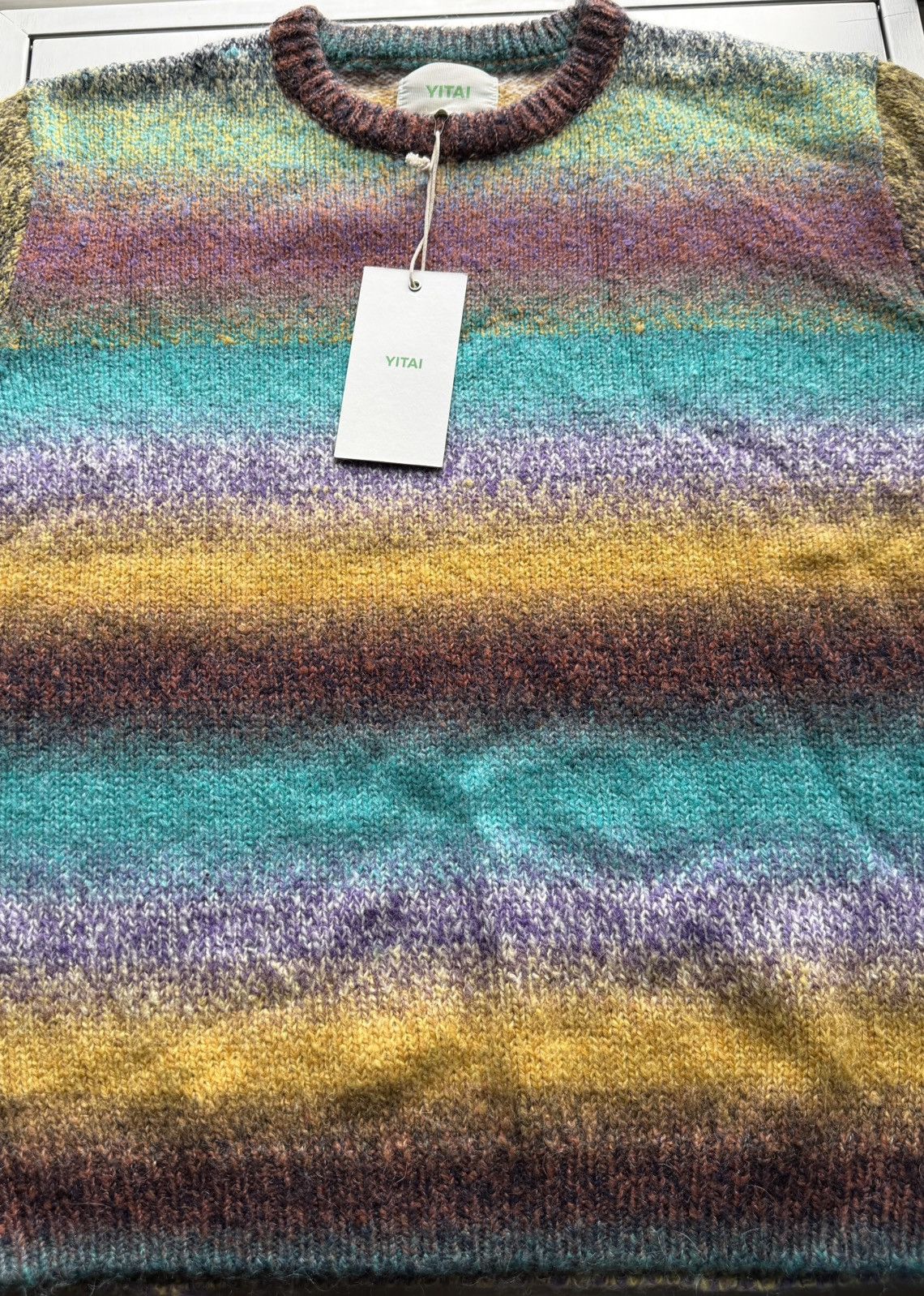 YITAI Men’s XXL Yitai Radio Star Knit Jumper |Mohair & Wool Blend Size US XXL / EU 58 / 5 - 13 Thumbnail