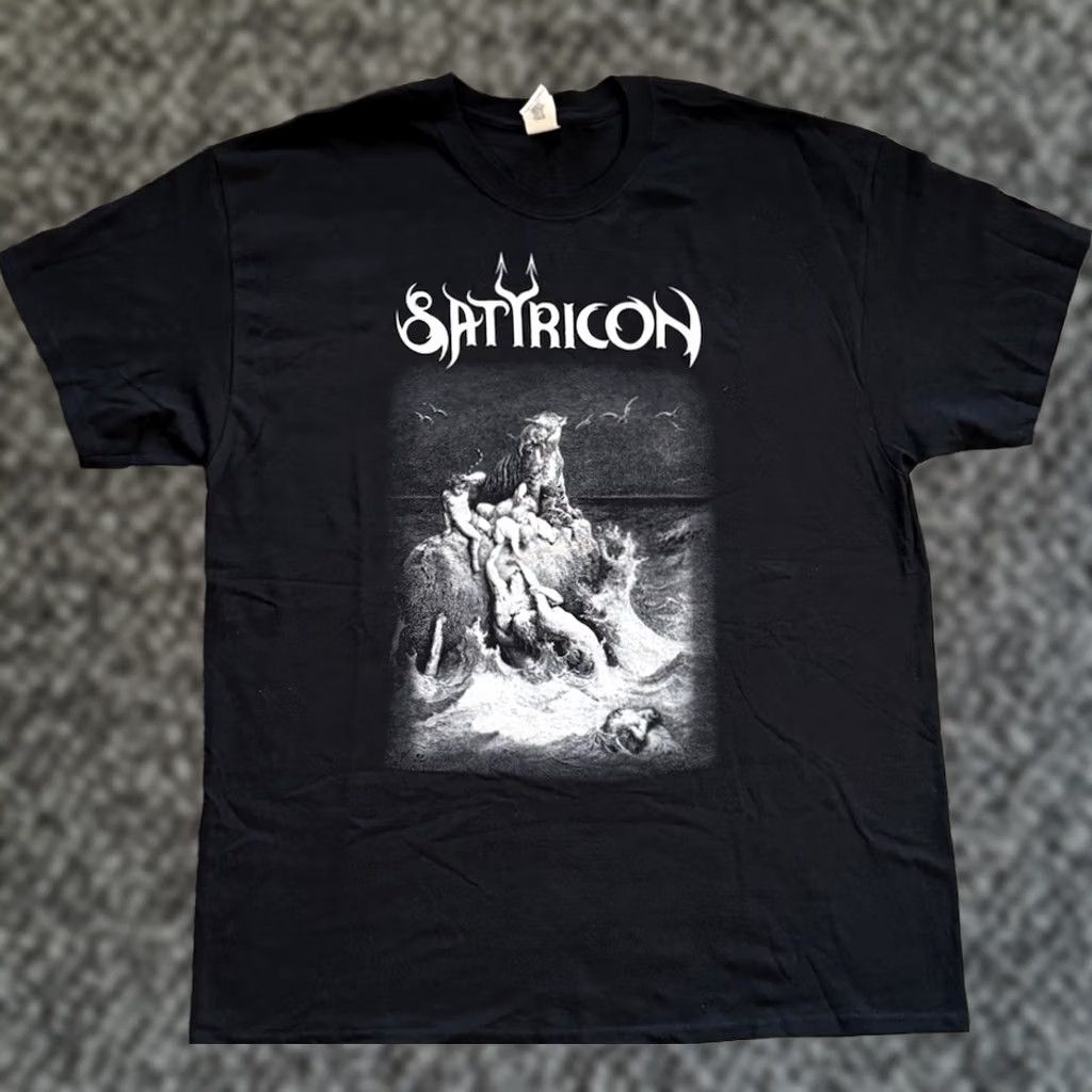 Gildan VINTAGE Satyricon T Shirt Sz XL Black Metal Deep Calleth Upon North America 2018 Size US XL / EU 56 / 4 - 1 Thumbnail