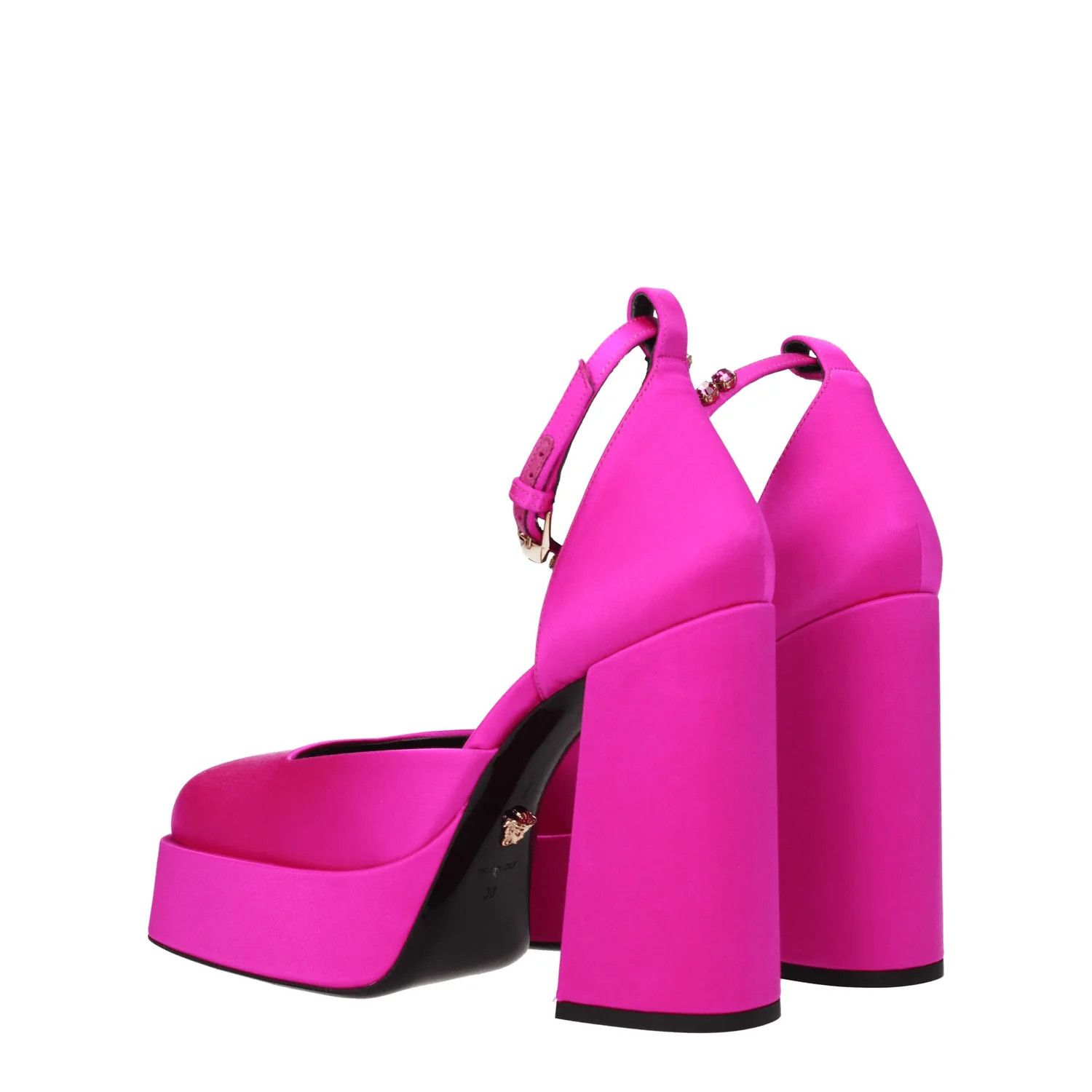 Versace ob1o1e0125 Satin Sandals in Fuchsia Size US 8 / IT 38 - 4 Thumbnail