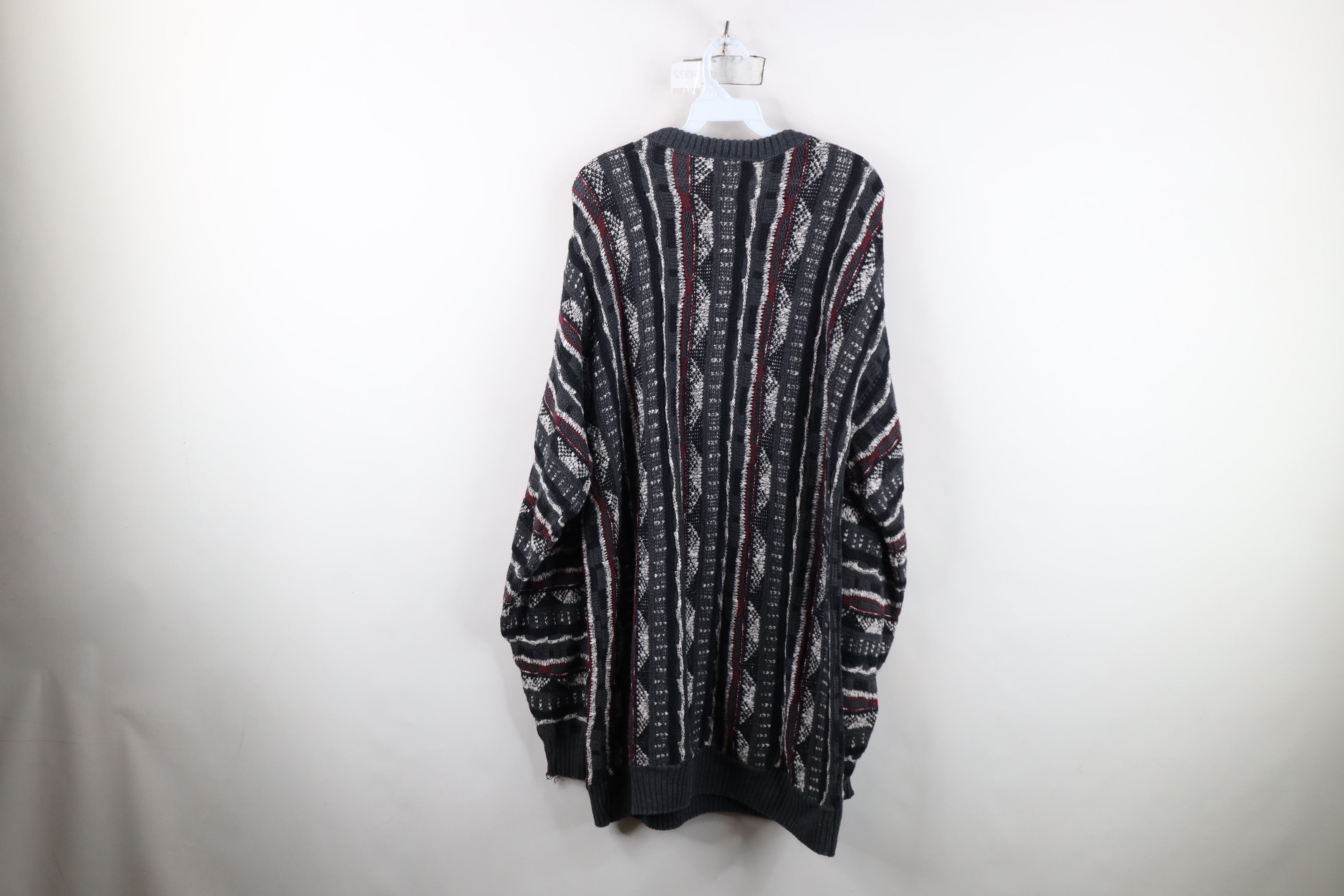 Vintage Vintage 90s Coogi Style Striped Knit Crewneck Sweater Size US XL / EU 56 / 4 - 9 Thumbnail
