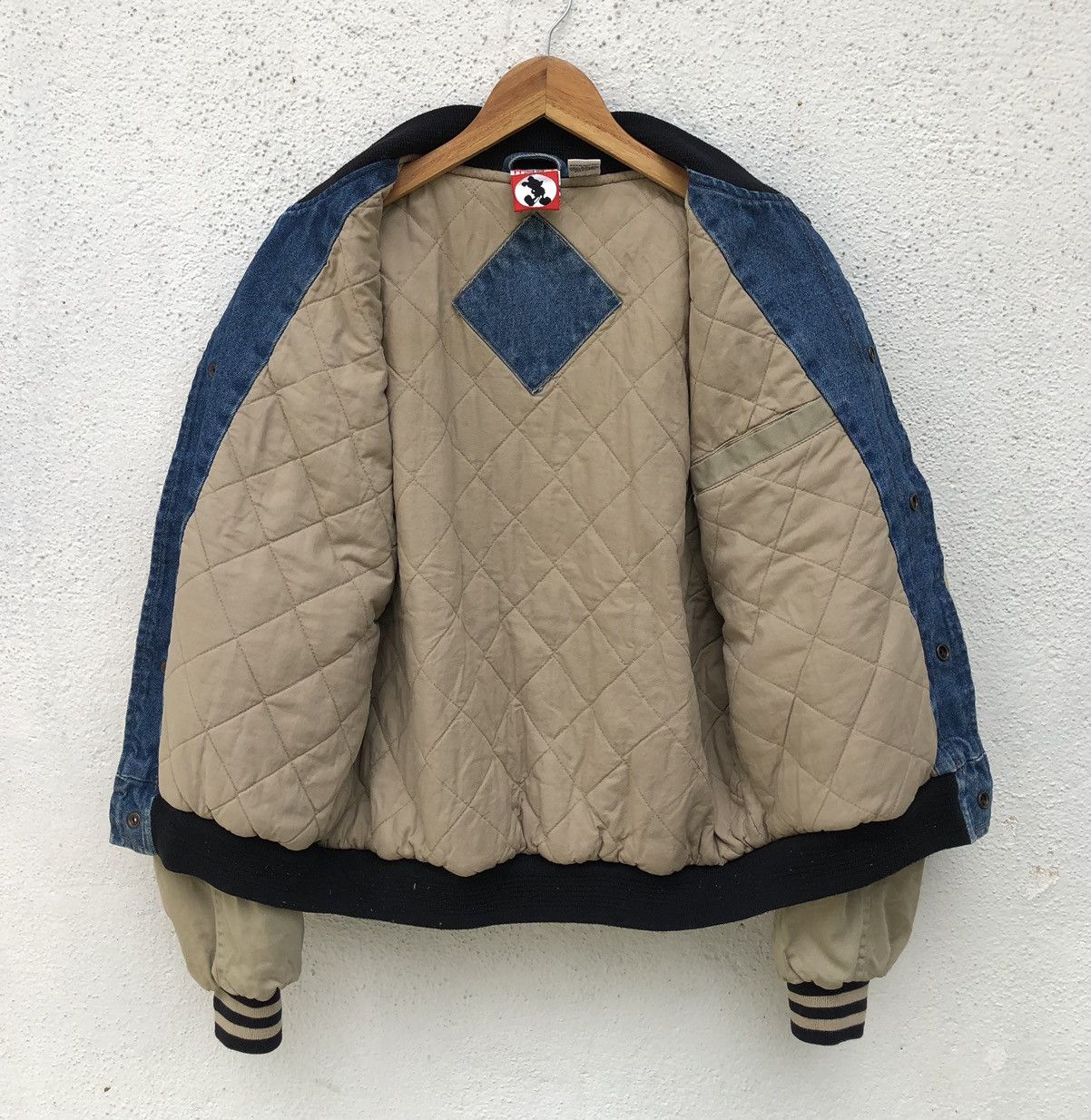 Vintage VTG 90s Mickey Mouse Disney Quilted Varsity Bomber Jacket Size US M / EU 48-50 / 2 - 3 Thumbnail