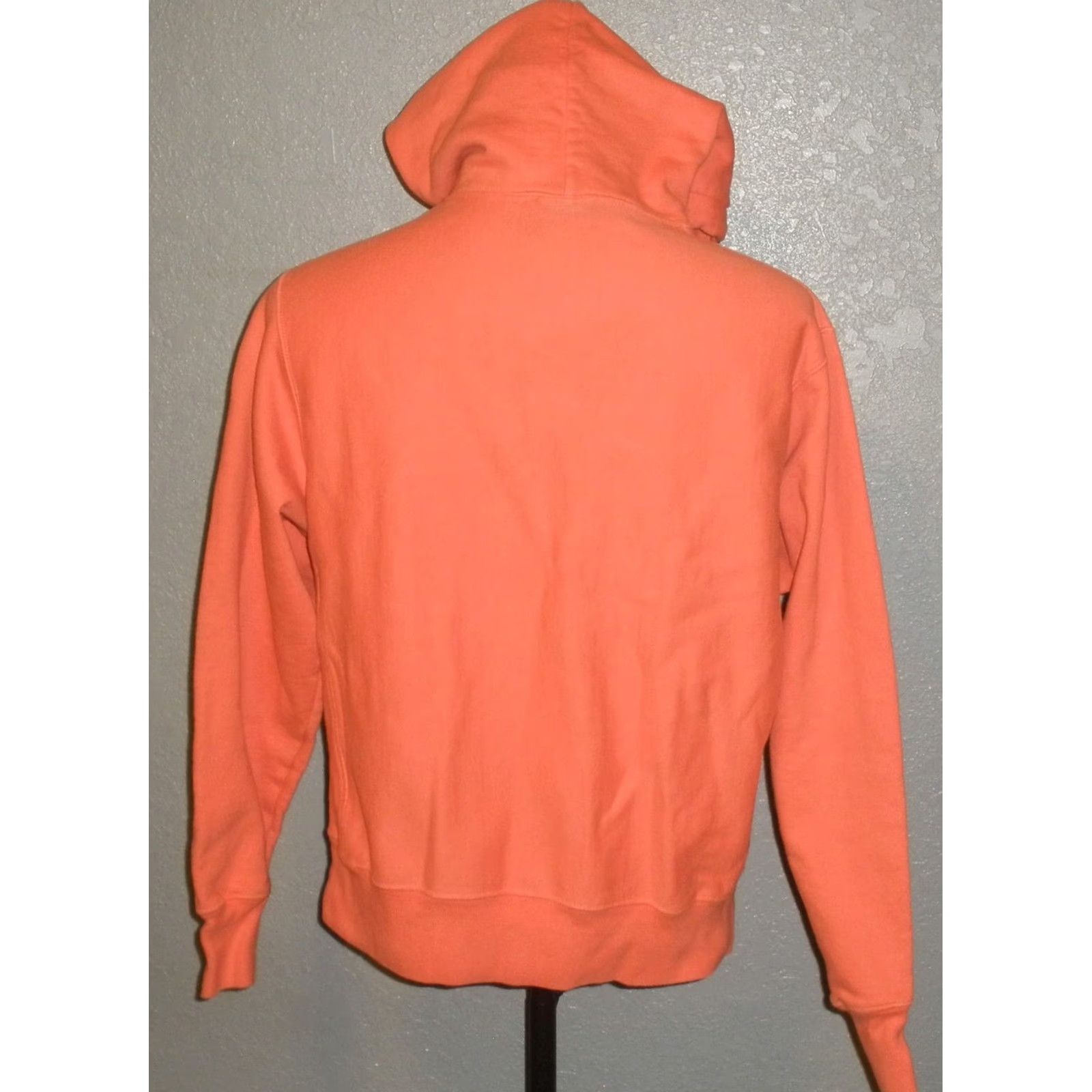 Champion VINTAGE Champion Reverse Weave Hooded Pullover Sweatshirt Mens M Coral Logo Embroidered Size US M / EU 48-50 / 2 - 3 Thumbnail