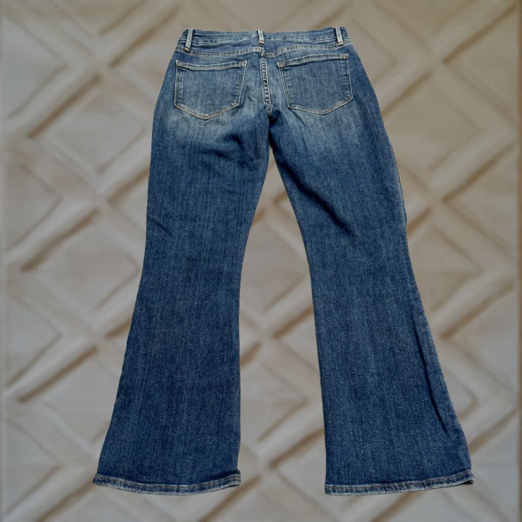 Frame VINTAGE Frame Le Crop Mini Boot Denim Jeans Womens 25 Blue Distressed Casual Blank Size 42" / US 20 - 1 Thumbnail