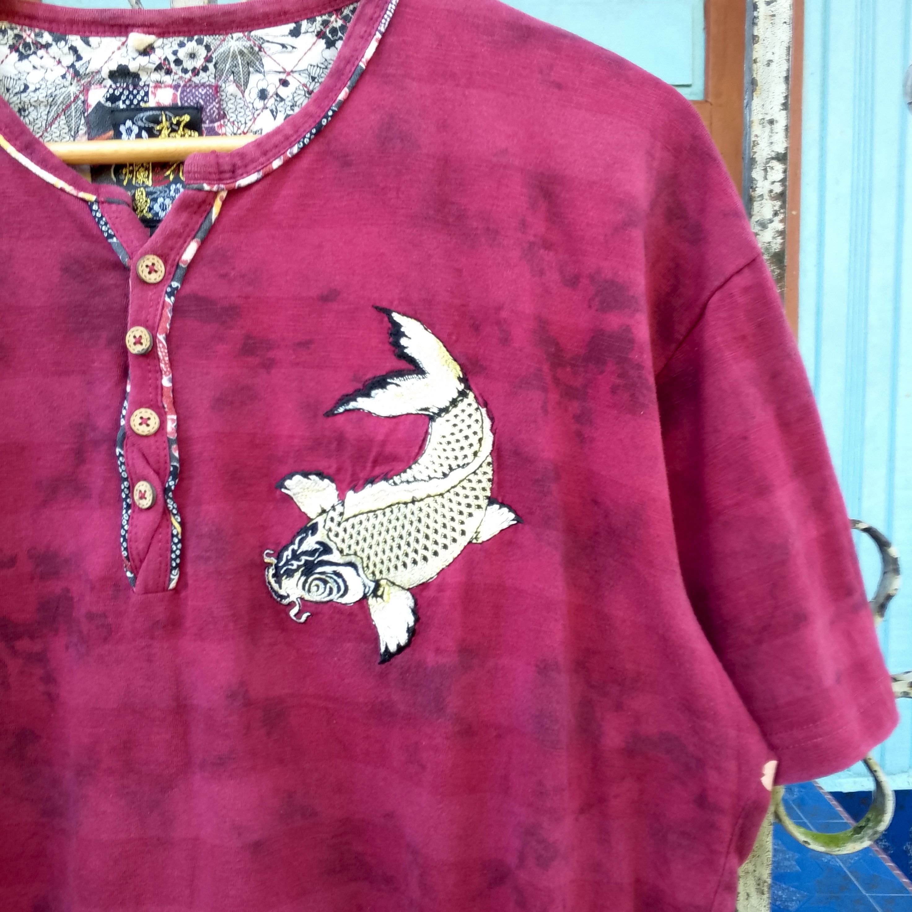 Japanese Brand Vintage Bullet Noise Japanese Sukajan Koi Fish Tee Size US XL / EU 56 / 4 - 7 Thumbnail