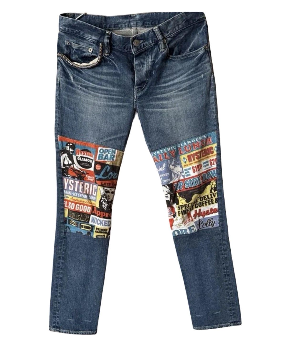 パンツ HYSTERIC GLAMOUR studded damage skinny Hysteric Glamour × Vintage Hysteric Glamour studded skinny jeans