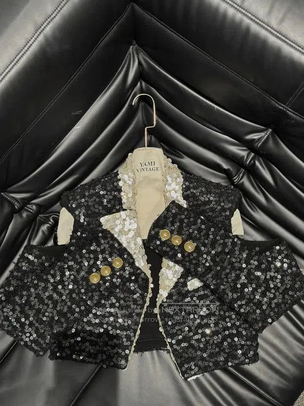 Balmain Balmain Black Silk Embroidered Women's Jacket . Size M / US 6-8 / IT 42-44 - 3 Thumbnail