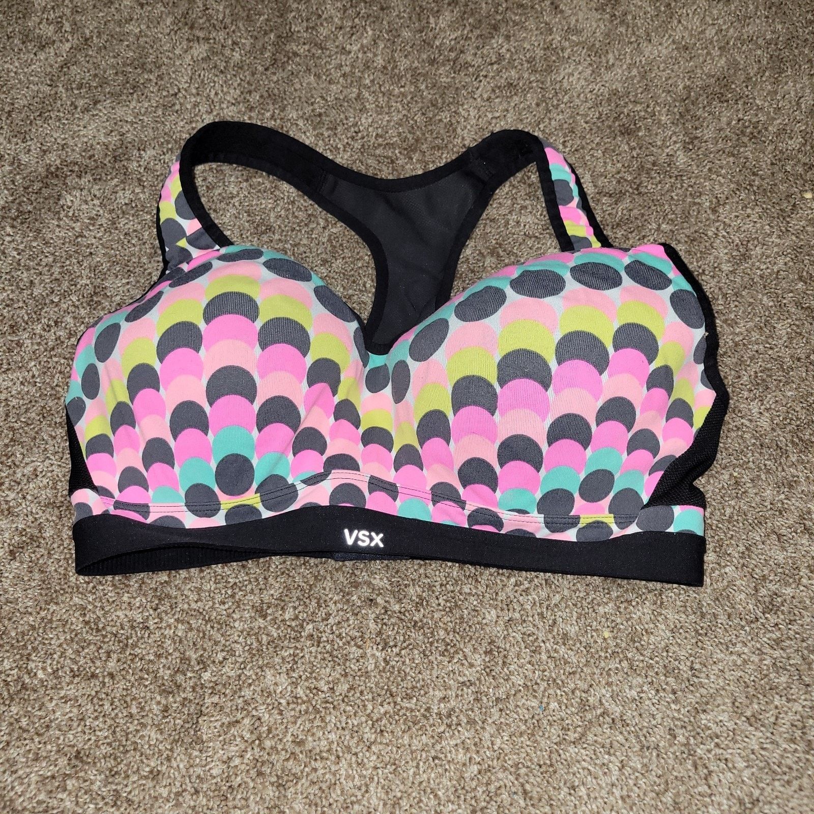 Victoria's Secret VSX Sport L Victoria Secret Sport Bra Multi Color Dots 36 D Size ONE SIZE - 1 Thumbnail