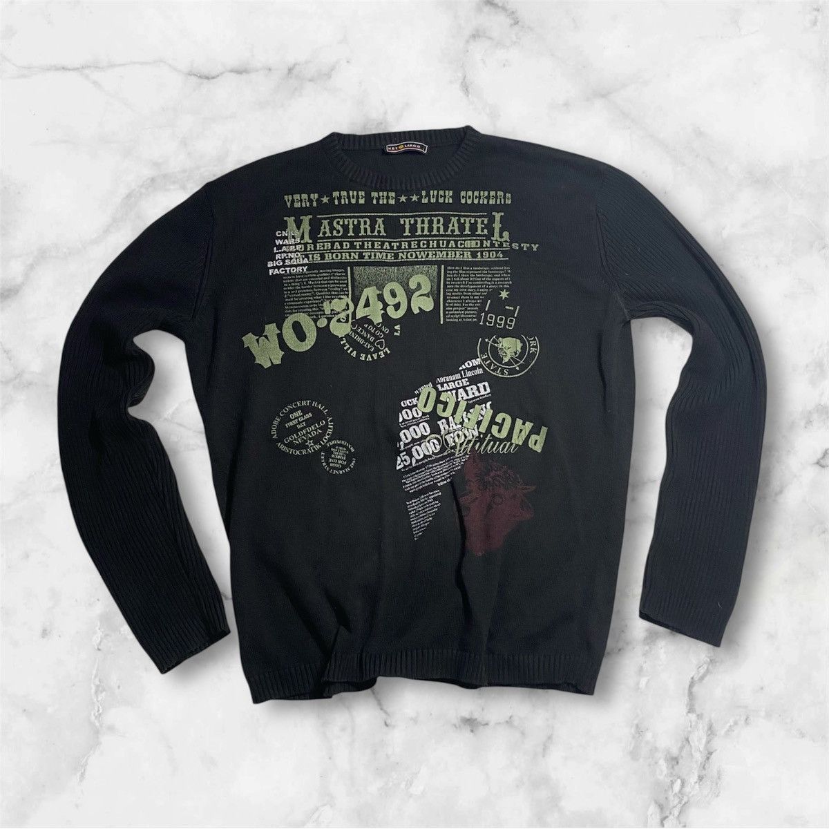 If Six Was Nine Vintage Y2K Print Avant Garde Sweater black lgb Size M Size US M / EU 48-50 / 2 - 2 Thumbnail