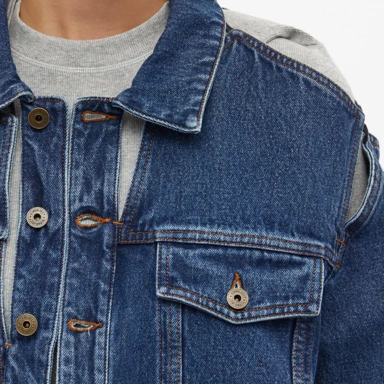 Y/Project o1mle0424 Unisex Denim Jacket in Blue Size XS / US 0-2 / IT 36-38 - 3 Thumbnail
