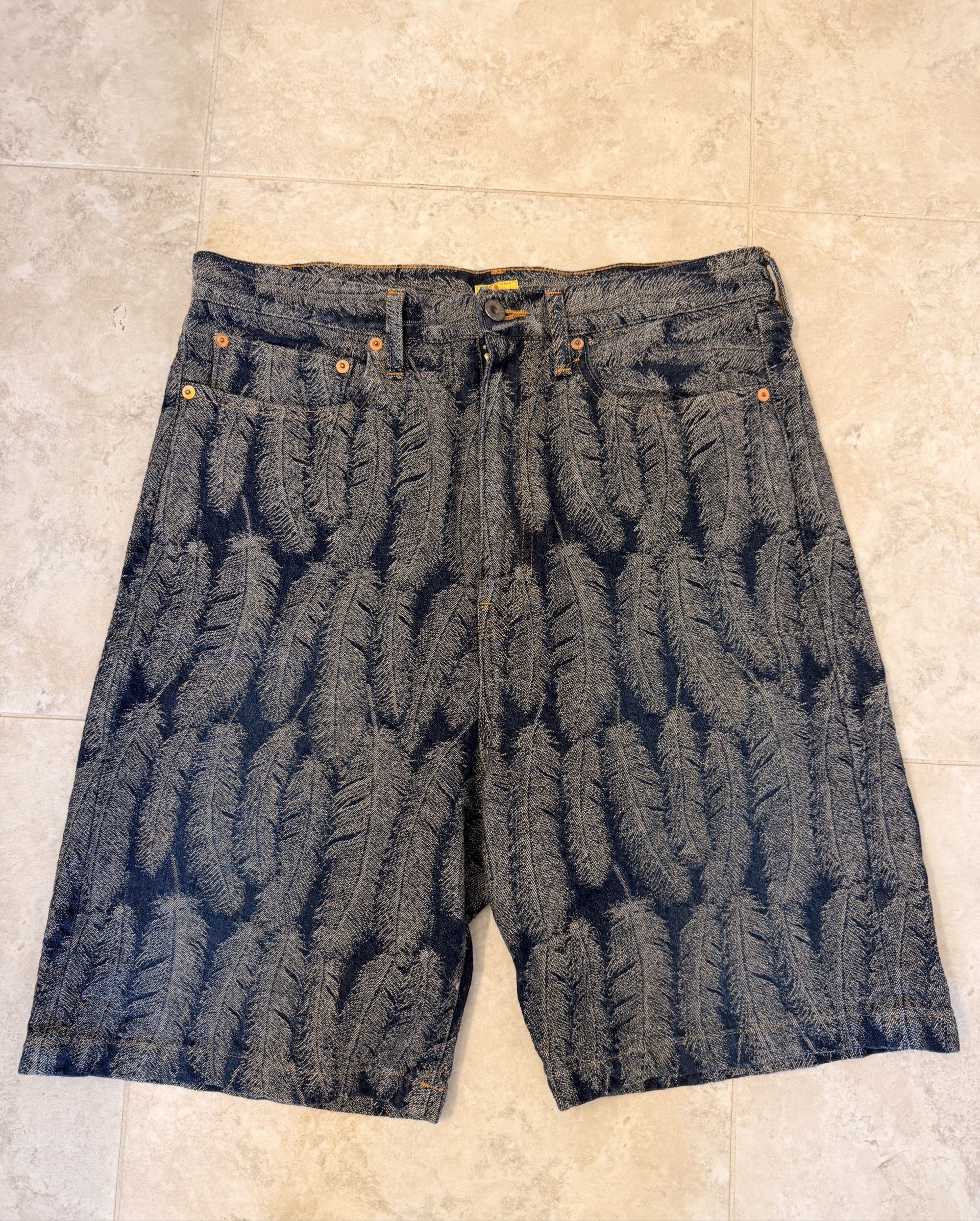 Kapital Feather denim shorts Size US 34 / EU 50 - 1 Thumbnail