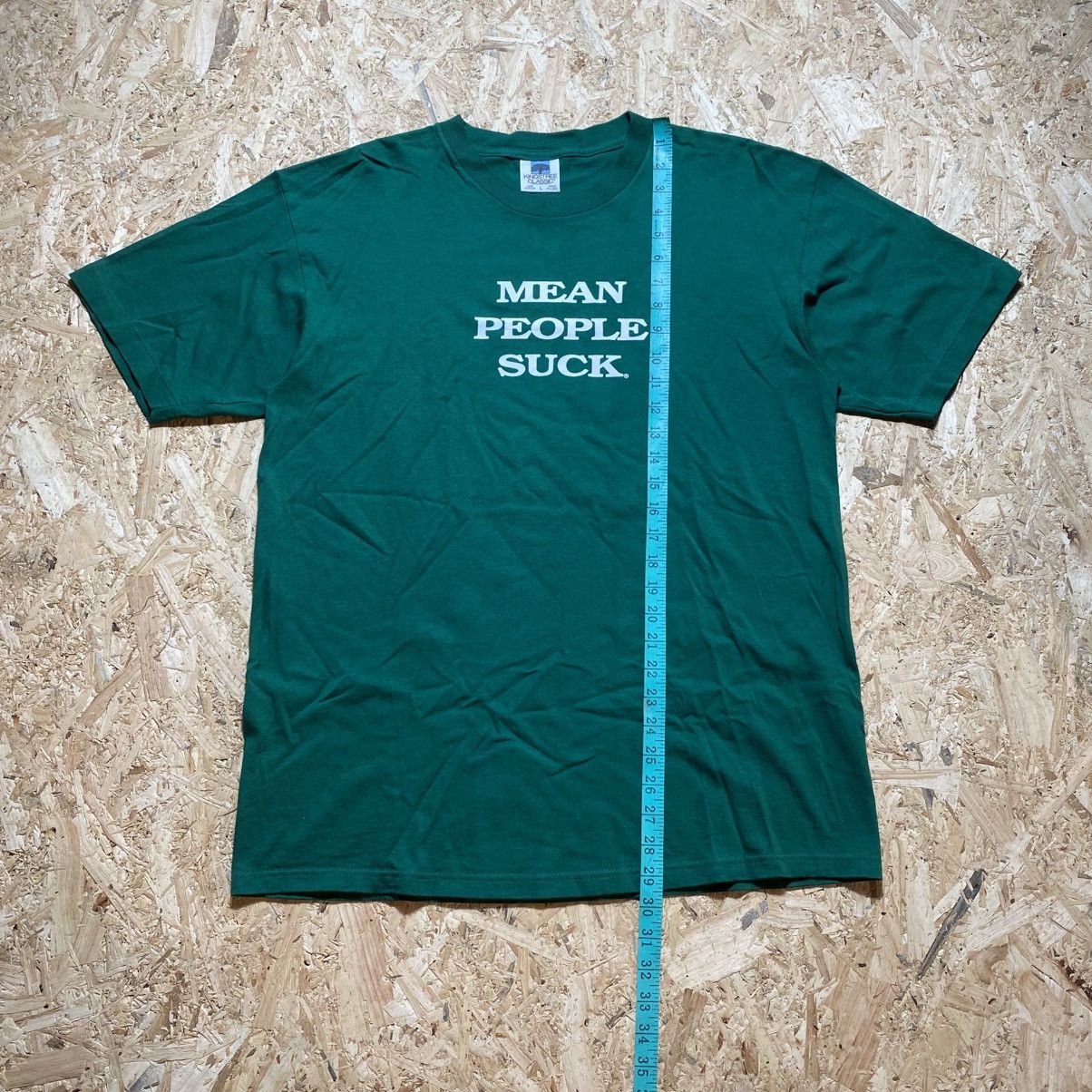 Vintage Vintage 90s Wording "Mean People Suck" Tee Size US L / EU 52-54 / 3 - 14 Thumbnail