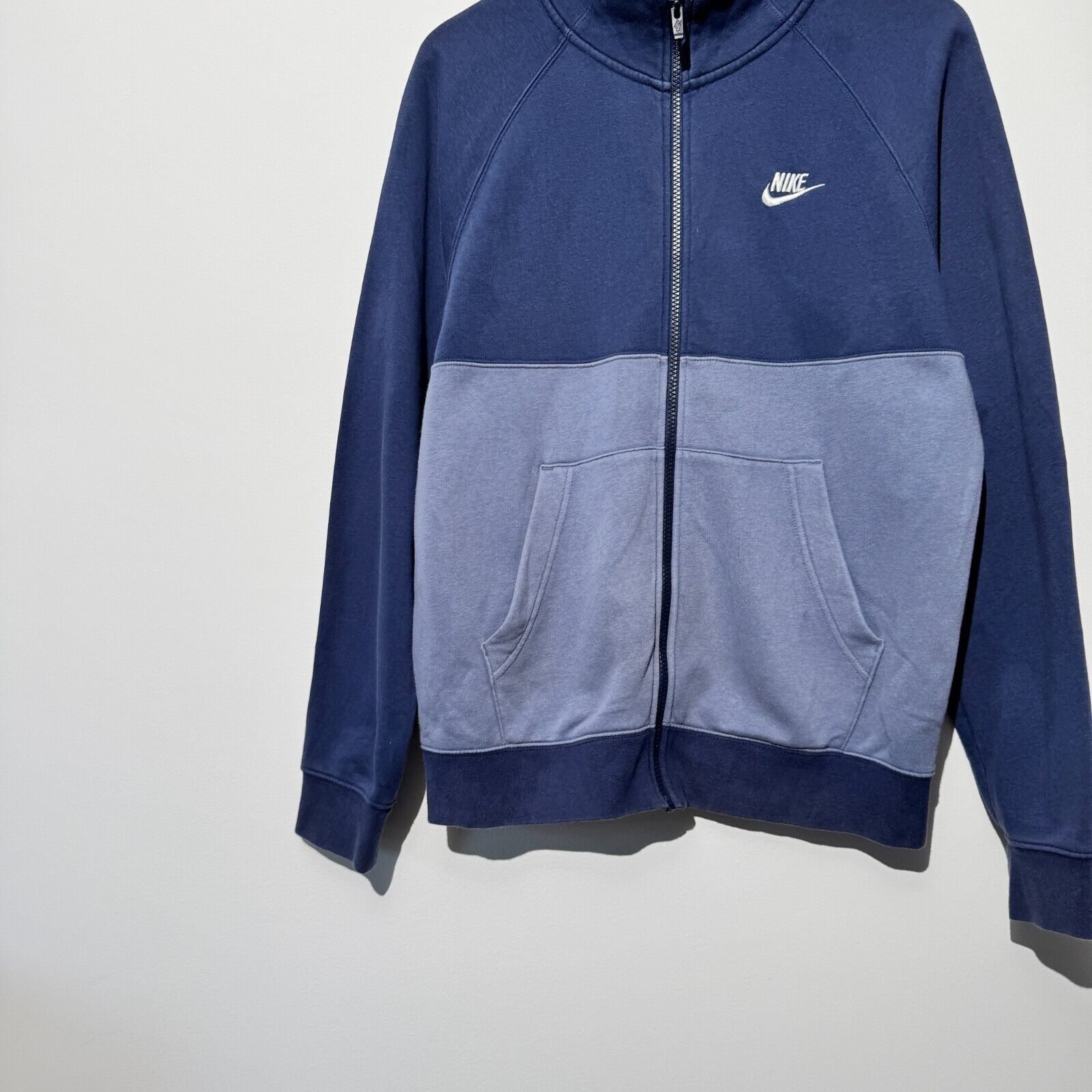 Nike × Vintage Vintage Nike Unisex Navy Blue Cotton Zip Sweatshirt Size S Size US S / EU 44-46 / 1 - 4 Thumbnail