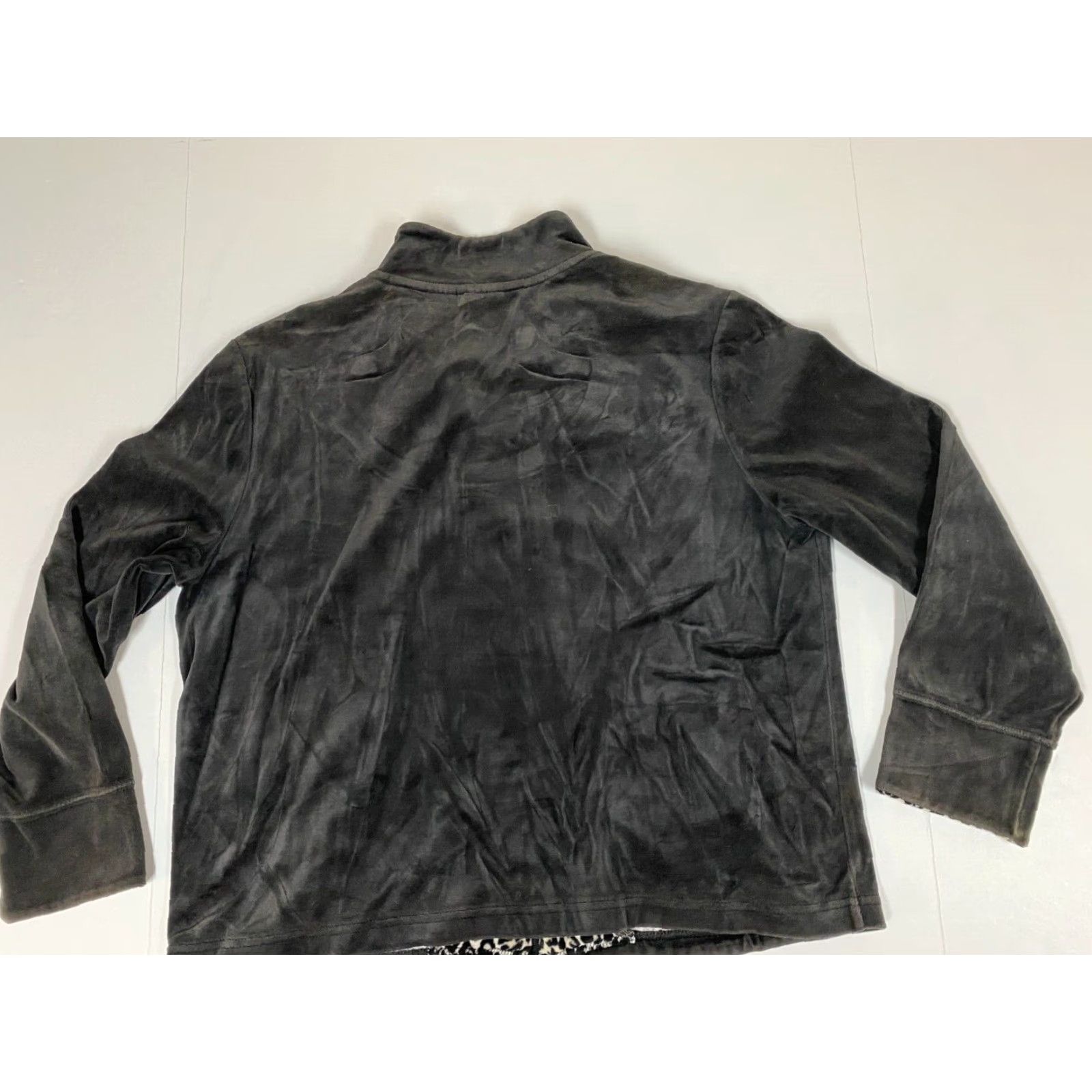 Vintage Kim Rogers Womens Sweater PL black full zip petites Size L / US 10 / IT 46 - 6 Thumbnail