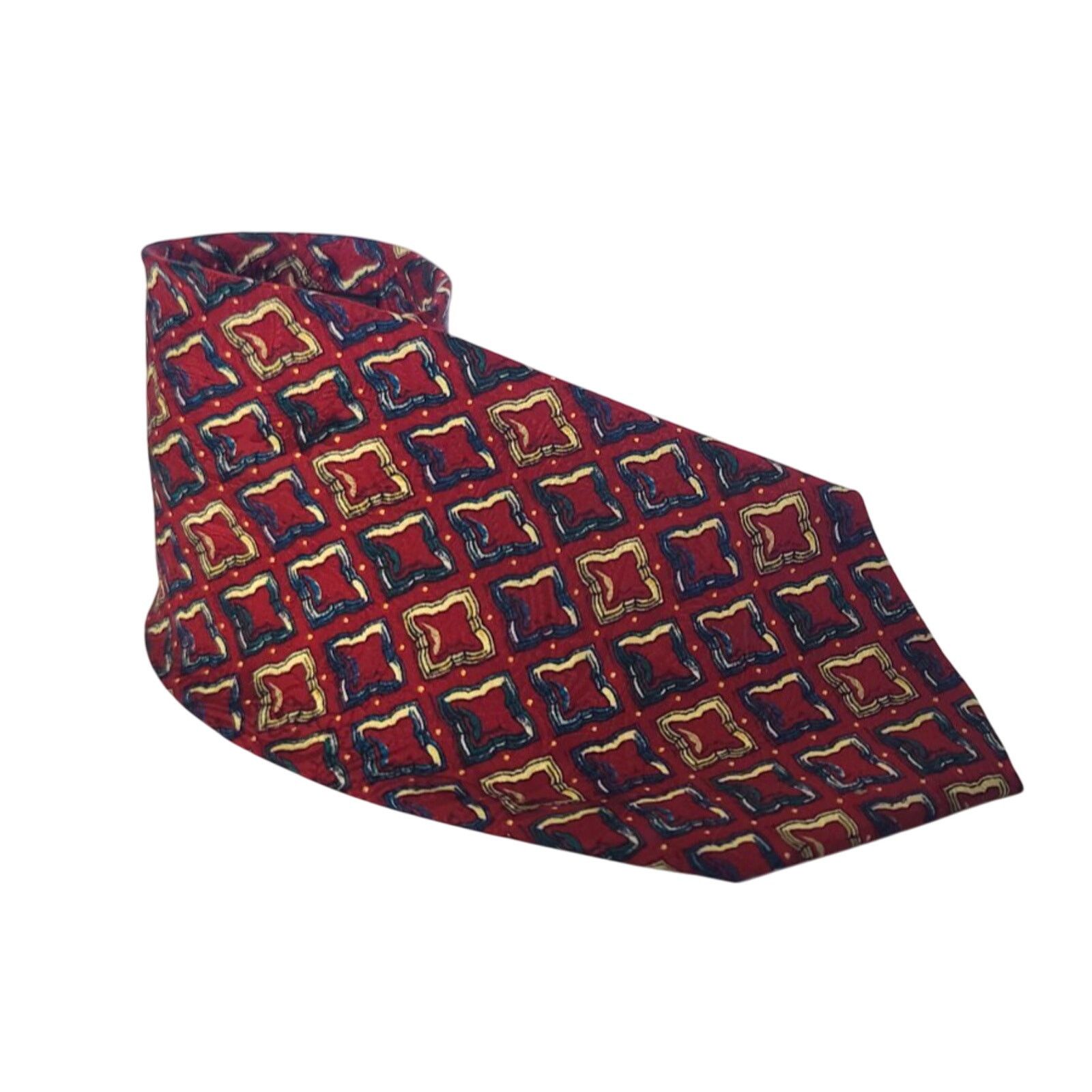 Dior Vintage Christian Dior Designer Red 100% Silk Mens Tie Size ONE SIZE - 1 Thumbnail