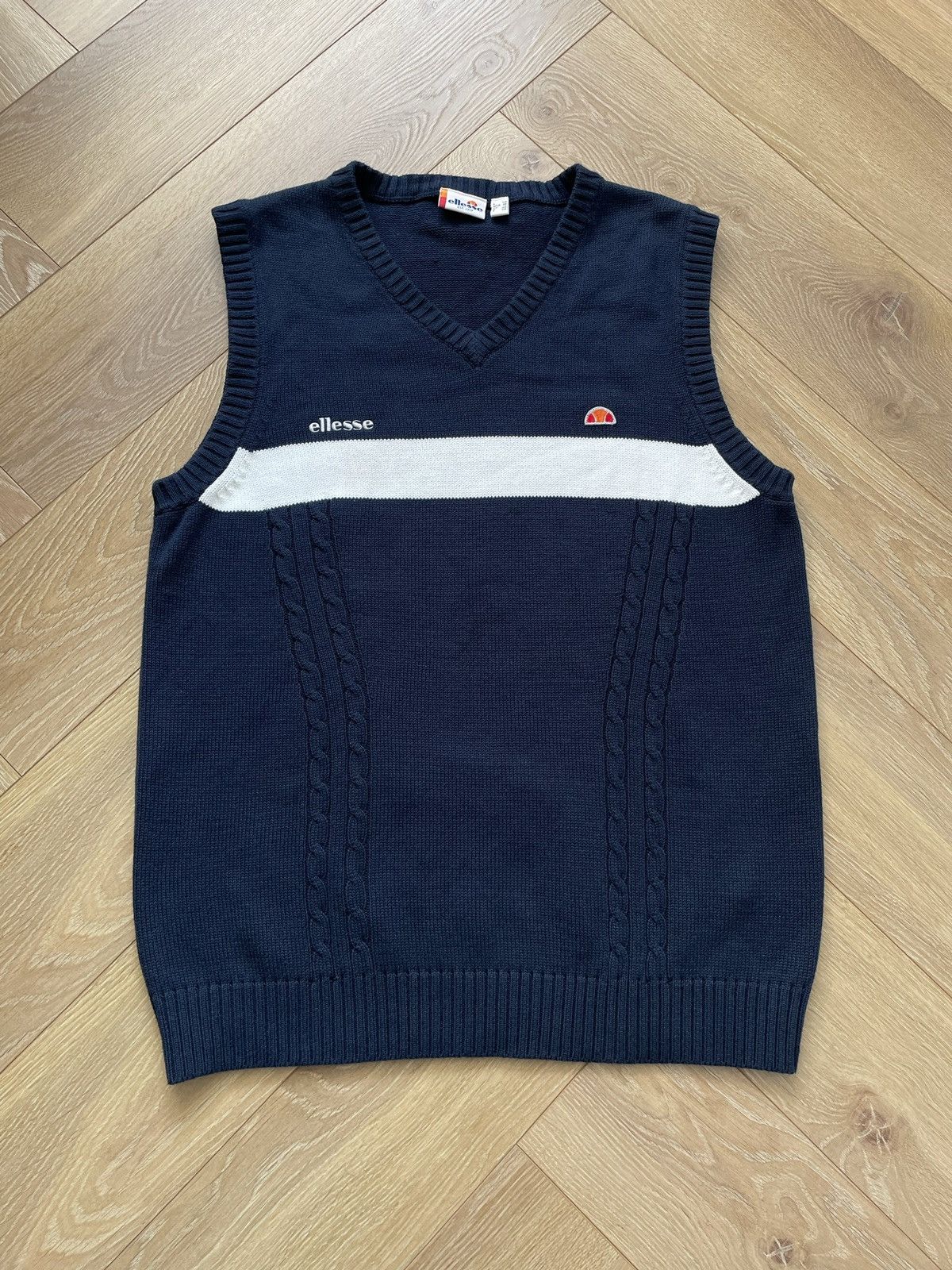 Ellesse × Vintage Ellesse Retro 00s Knitwear Jumper Pull Streetwear Skate Rap Size US M / EU 48-50 / 2 - 1 Thumbnail
