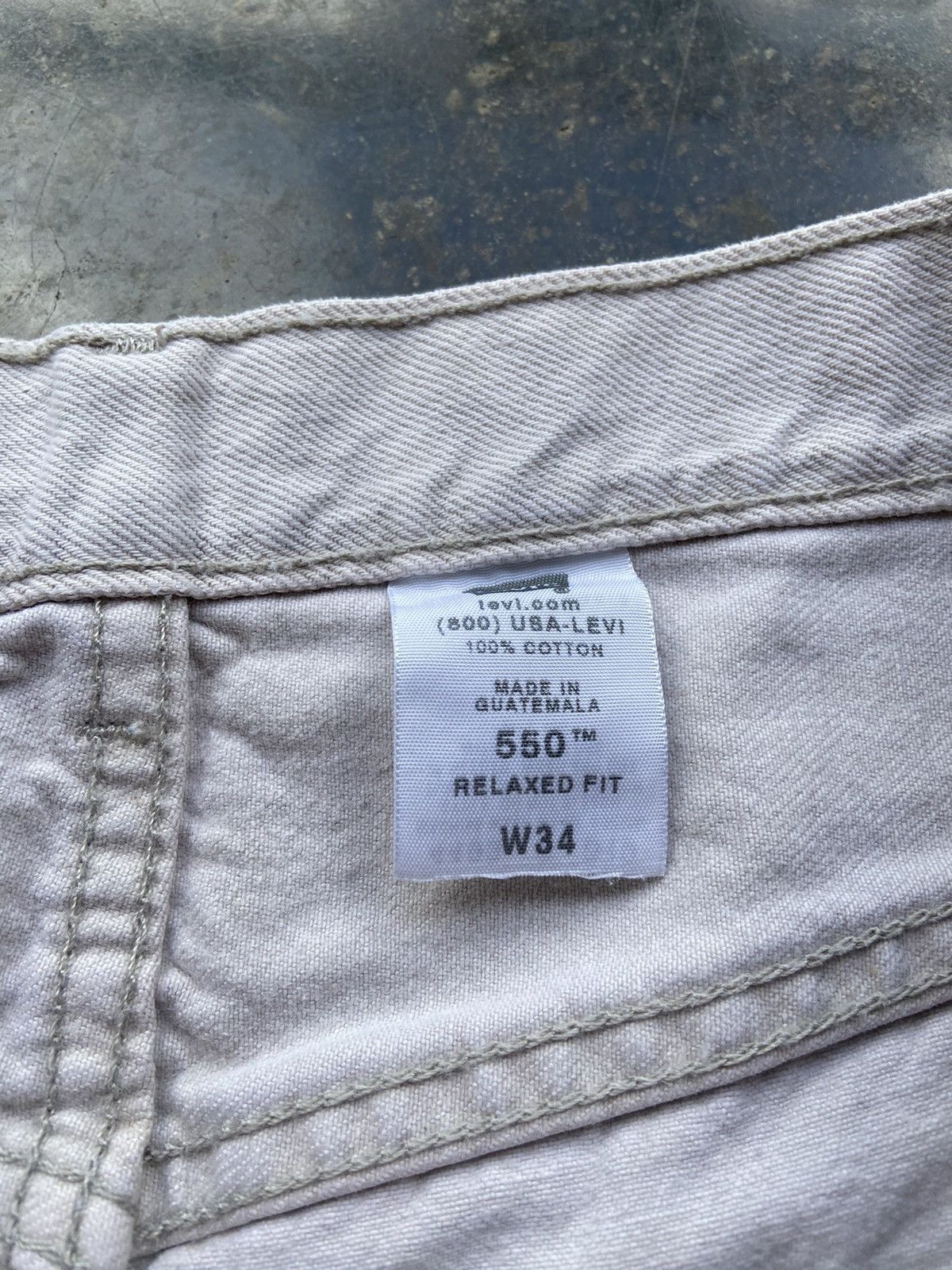 Levi's Vintage Baggy Y2K Levis Denim Tan Shorts 550 34 Size US 34 / EU 50 - 3 Thumbnail