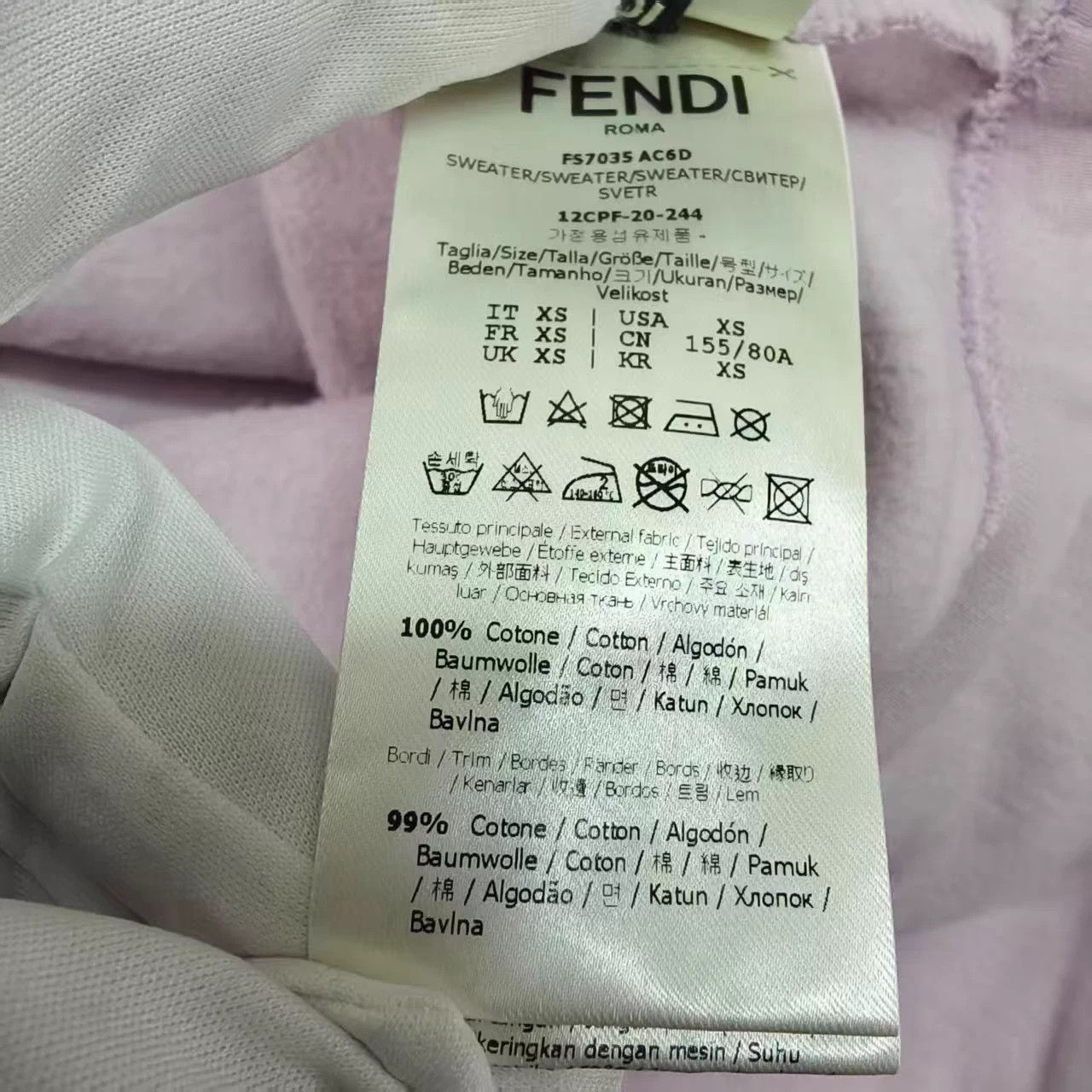Fendi FENDI FF graffiti logo print hoodie XS 99 new Size XS / US 0-2 / IT 36-38 - 5 Thumbnail