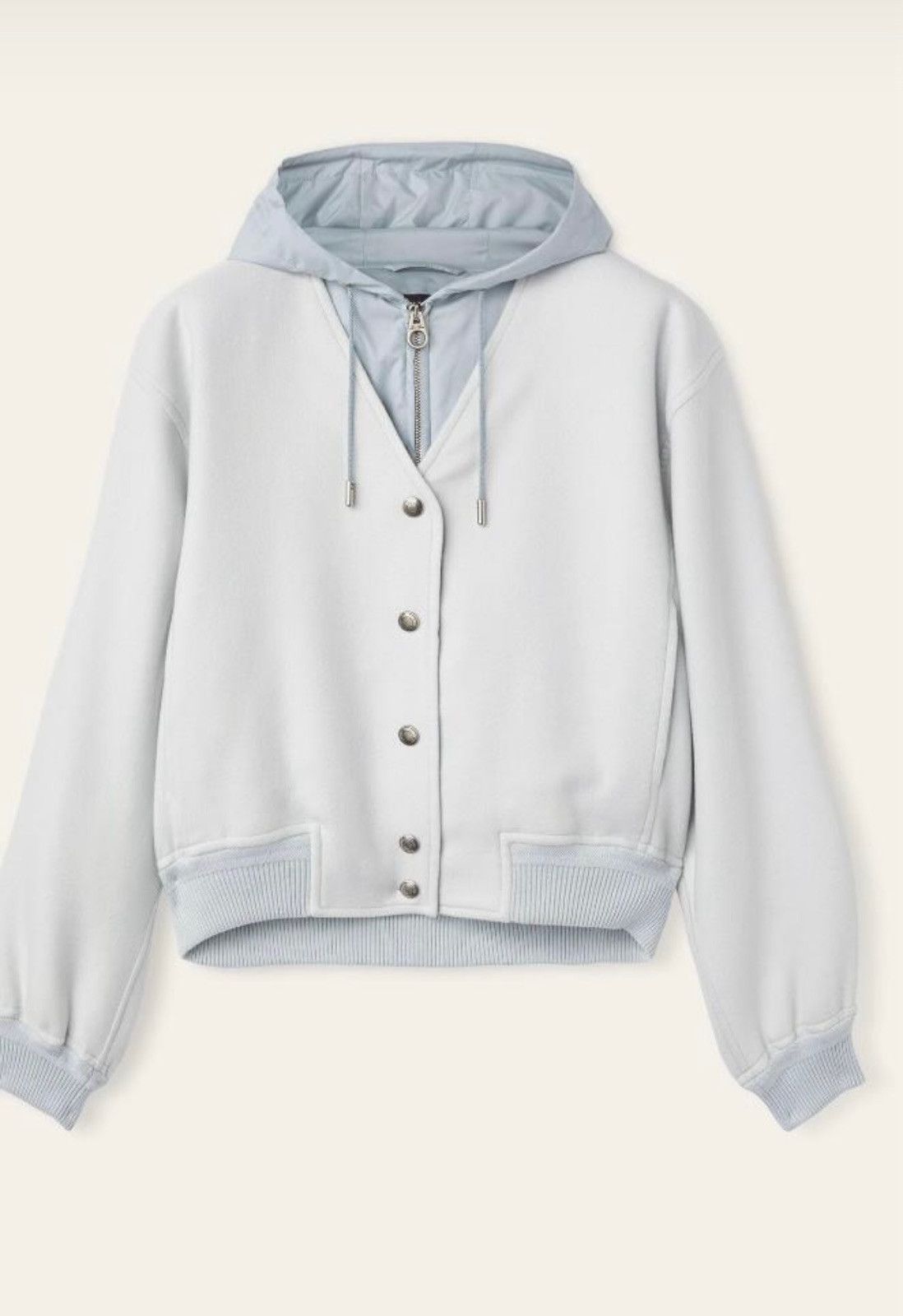 Loro Piana o1srvl11e0425 FAN9102 Amaury Bomber Jacket in Light Blue Size S / US 4 / IT 40 - 1 Thumbnail
