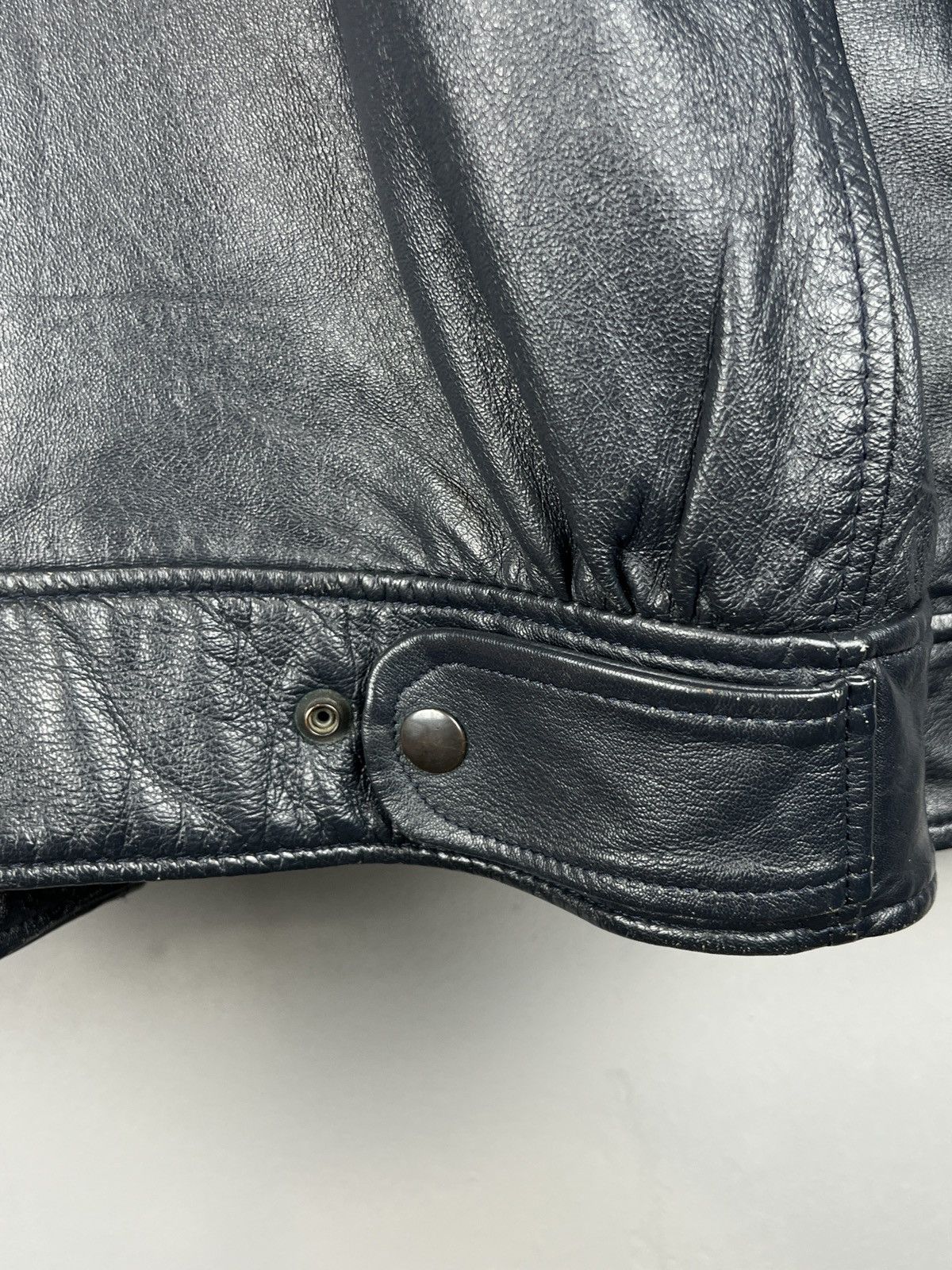 Vintage Vintage 80s Leather Trucker jacket Racing Moto y2k Size US M / EU 48-50 / 2 - 15 Thumbnail